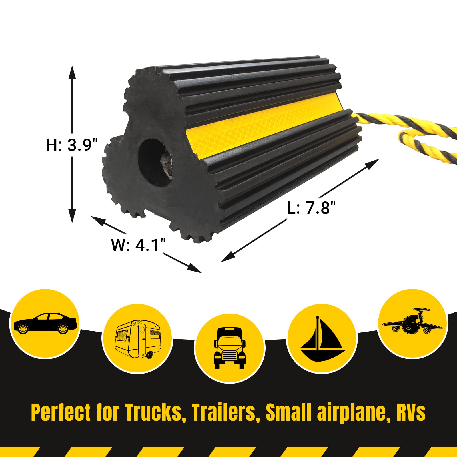 GSE Dual-Wheel Chocks – Heavy Duty Rubber