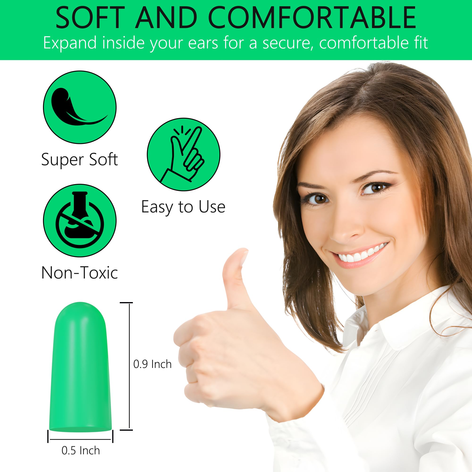 Foam Ear Plugs Dispenser Wall Mount - Bulk Ear Plugs 500 Pair Refillable Station - Foam Hearing Protection Ear Plugs Refill Sound Blocking High Decibel Industrial Safety Disposable Ear Plugs Bulk