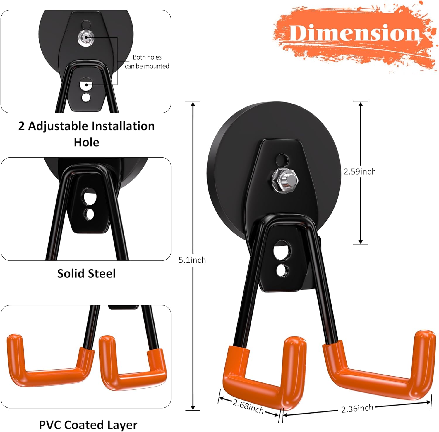 Magnetic Pushback Utility Hooks (10lb) – Multi-Pack for Headsets & GroundComm X30™ Cords