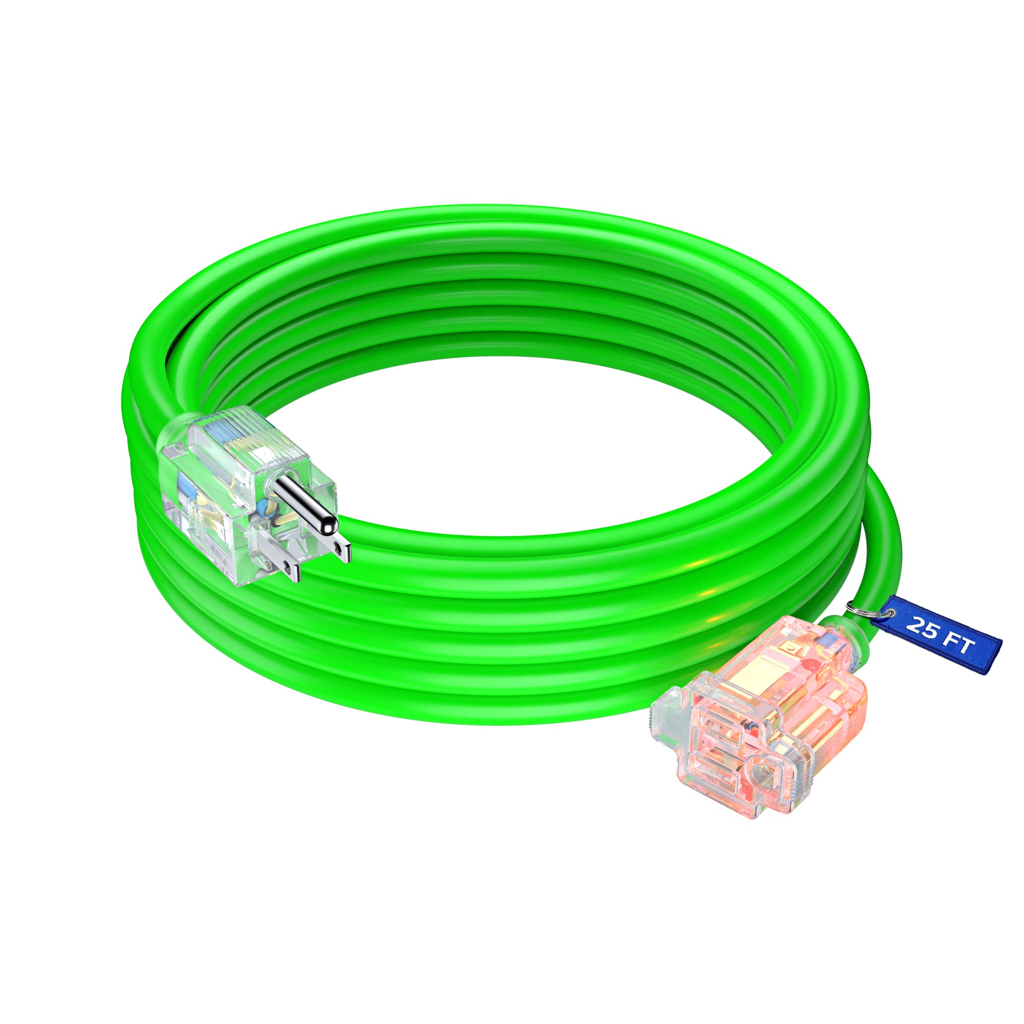 Maximm Extension Cord 10 Ft Blue Power Cords Indoor 16 Gauge Wire SJTW Heavy Duty ETL Listed (10Ft, Blue)