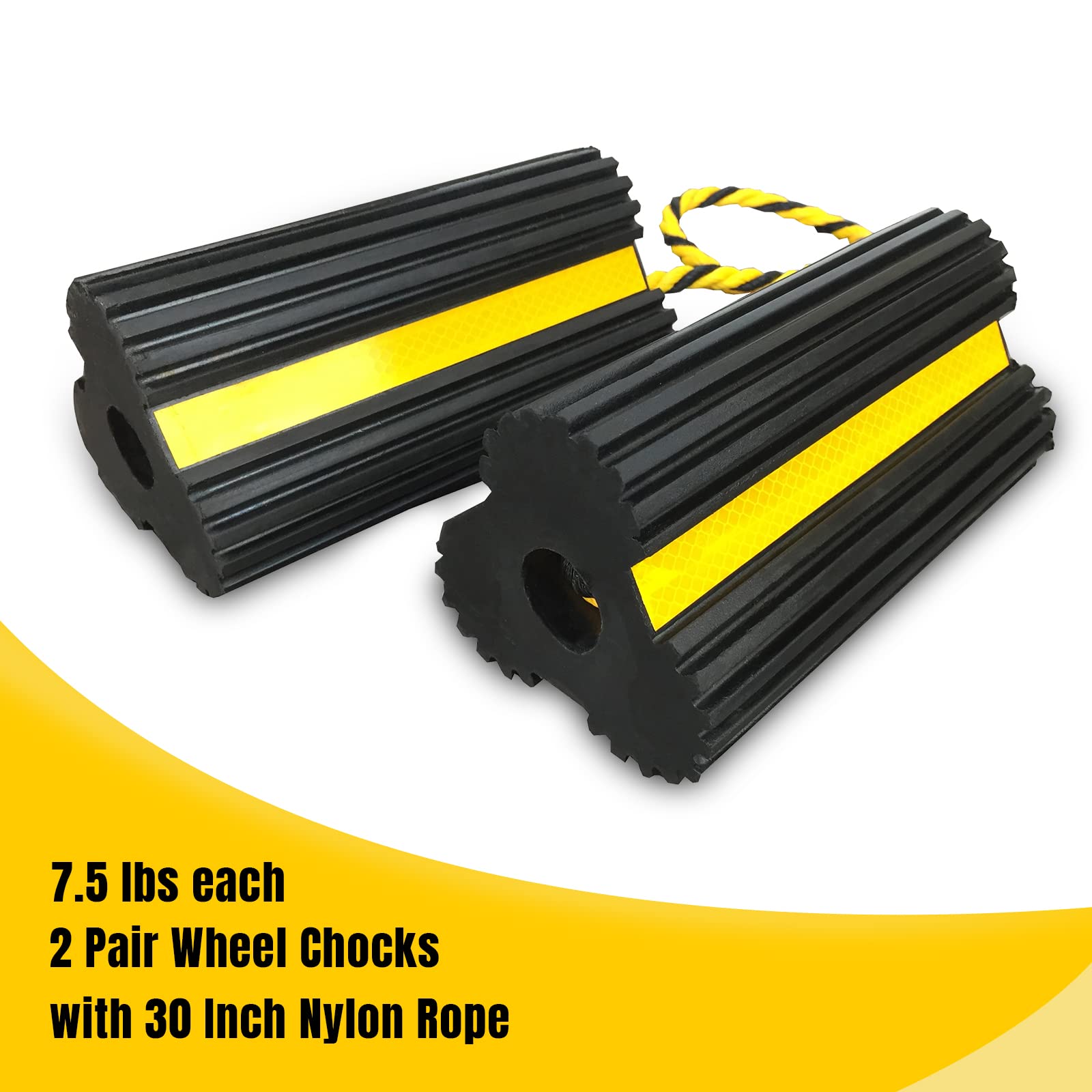 GSE Dual-Wheel Chocks – Heavy Duty Rubber