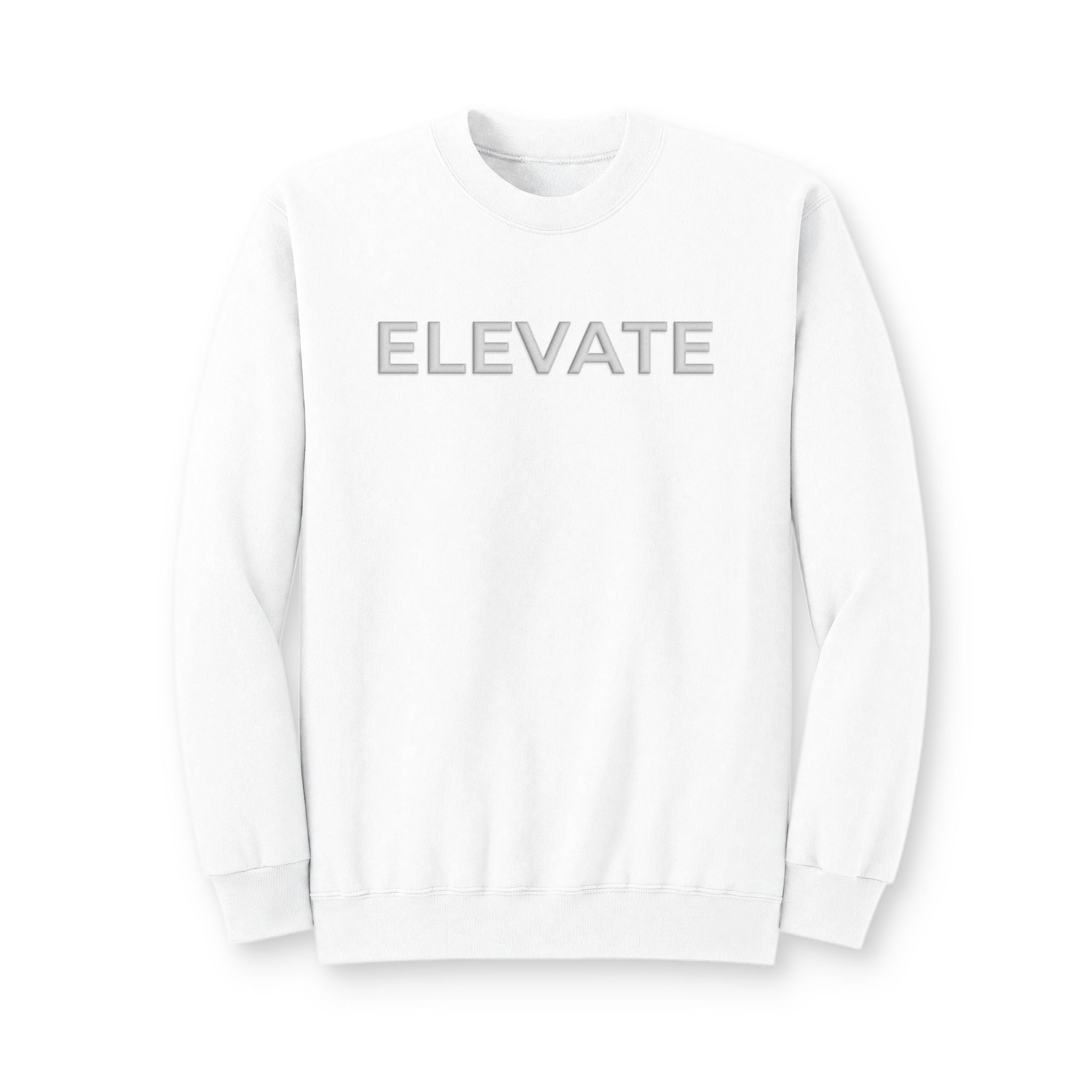 Elevate (Puff) Crewneck Sweatshirt — Minimal Motivational Pullover