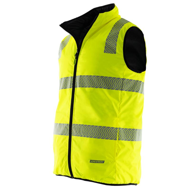 Hi Vis Reversible Insulated Safety Vest with Reflective Thermal Transfer Strips
