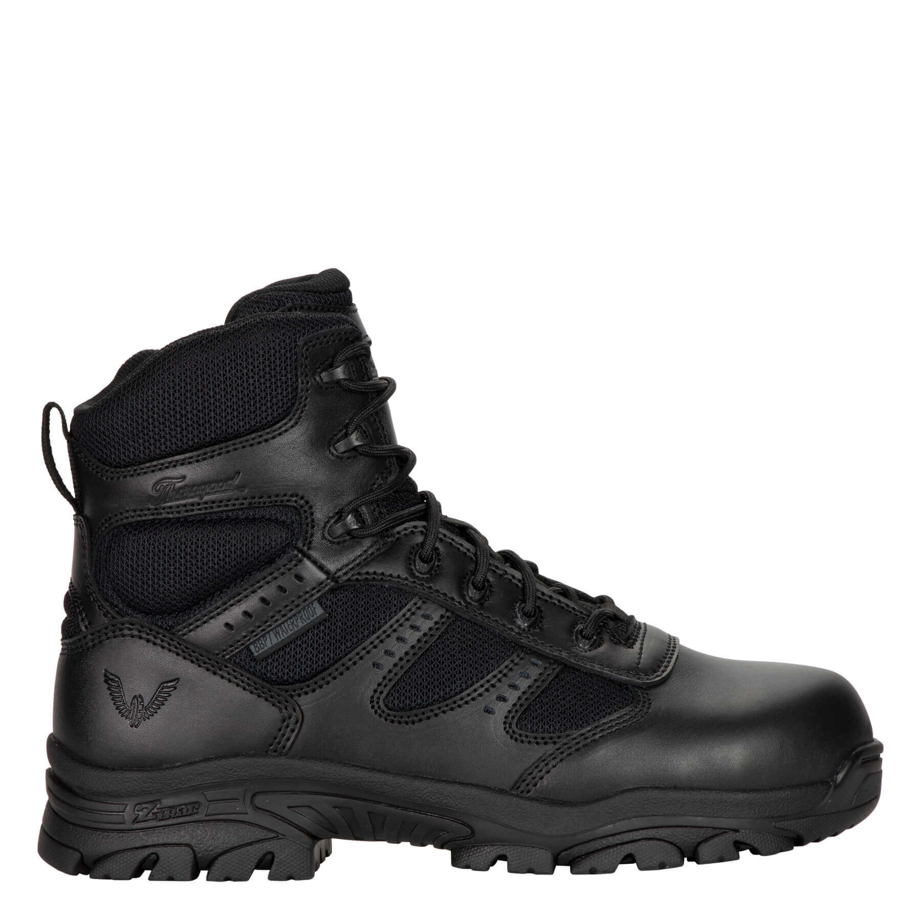 6 Inch Safety Boots - Composite Toe Black Leather Side Zip Work Boots