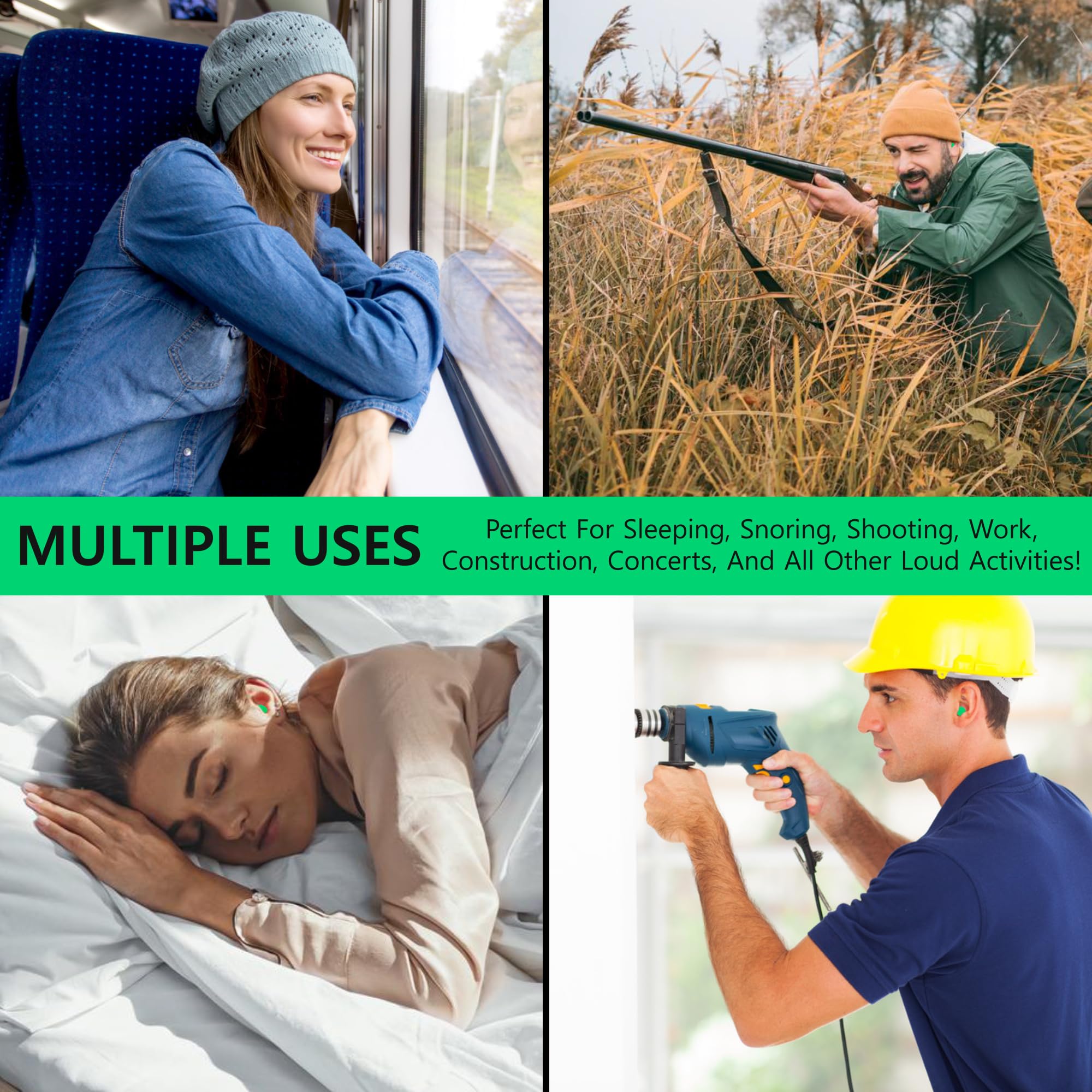 Foam Ear Plugs Dispenser Wall Mount - Bulk Ear Plugs 500 Pair Refillable Station - Foam Hearing Protection Ear Plugs Refill Sound Blocking High Decibel Industrial Safety Disposable Ear Plugs Bulk