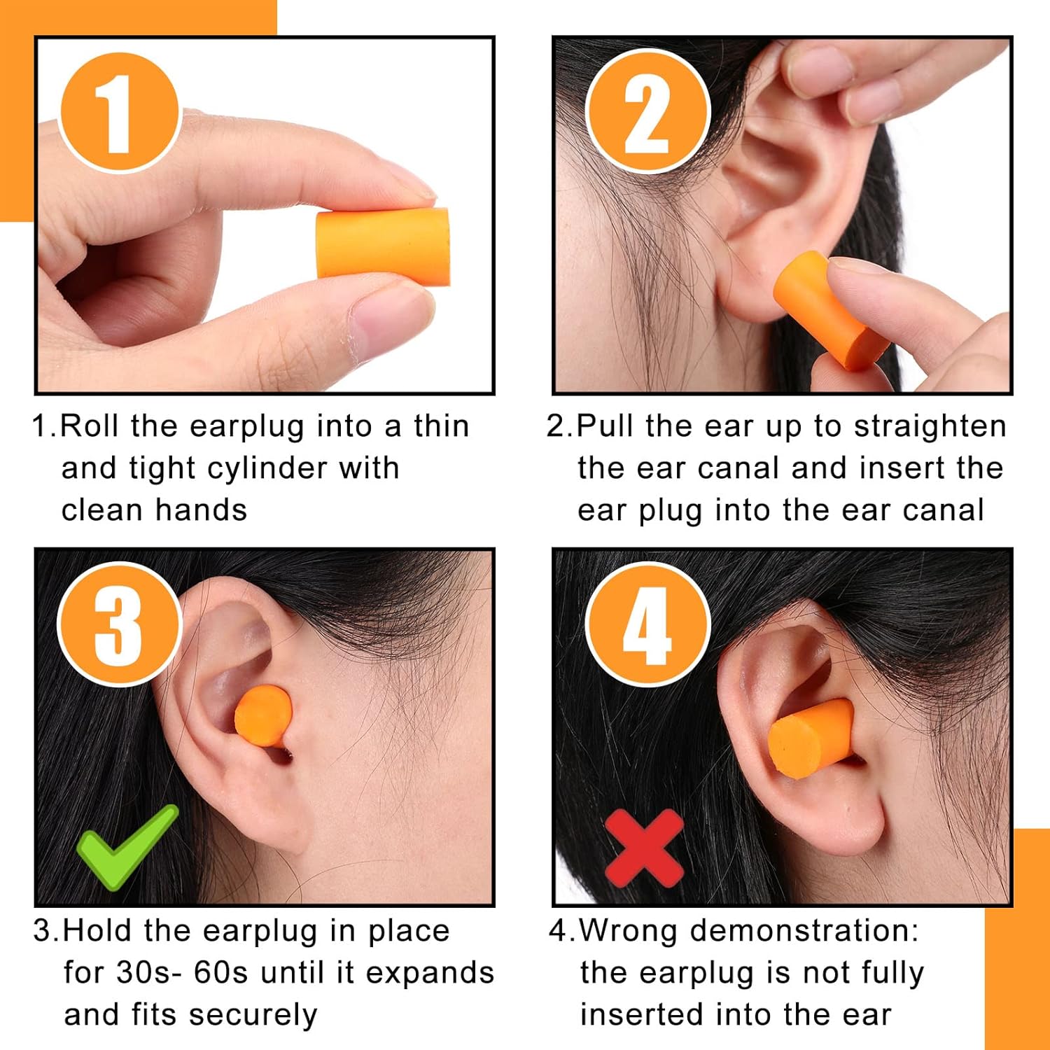 500 Pair Foam Ear Plugs Bulk for Sleeping Noise Cancelling 32db Disposable Earplugs Hearing Protection High Decibel Soft Ear Plugs for Quiet Sleep Snoring Shooting Loud Music Concert Work