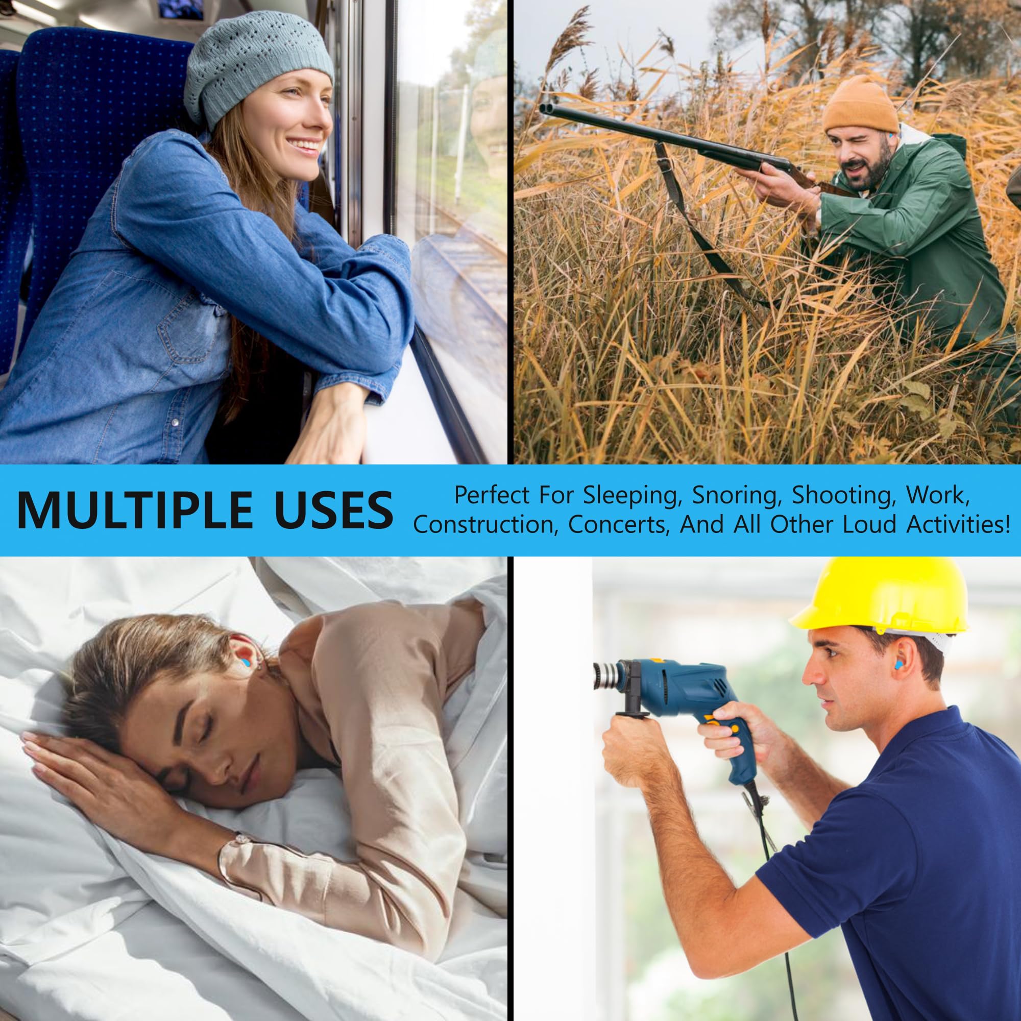 Foam Ear Plugs Dispenser Wall Mount - Bulk Ear Plugs 500 Pair Refillable Station - Foam Hearing Protection Ear Plugs Refill Sound Blocking High Decibel Industrial Safety Disposable Ear Plugs Bulk