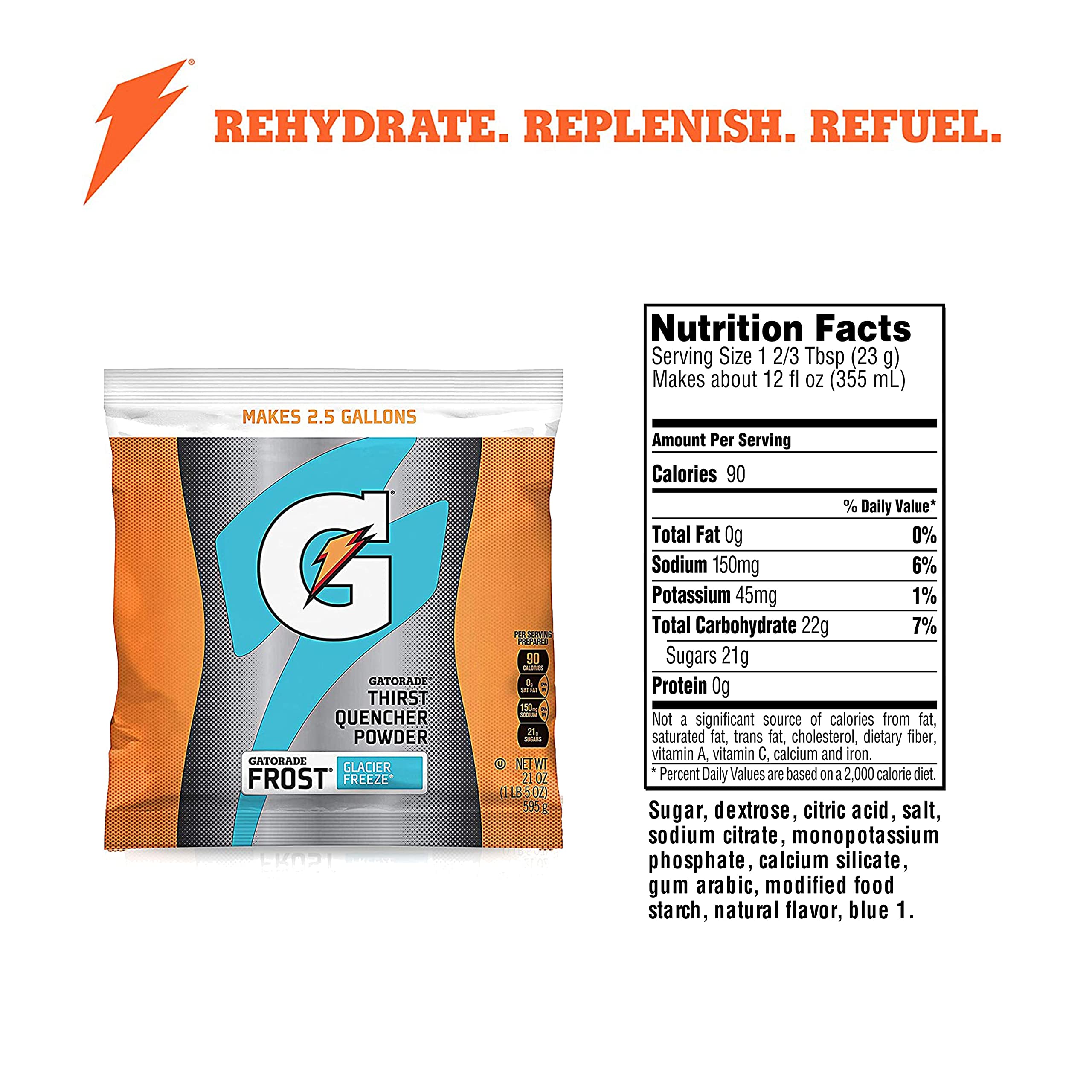 Gatorade Powder Bag Riptide Rush, 1.31 Pound (Pack of 32)