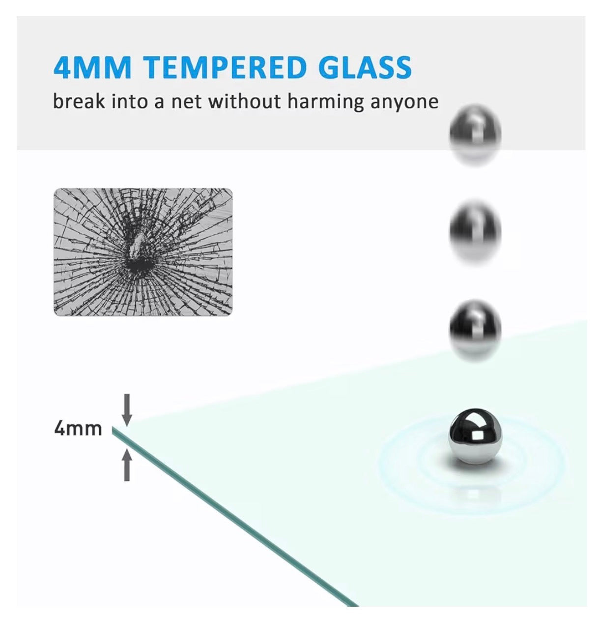 TIANSE Glass Whiteboard – Magnetic Dry Erase Board (36” x 24”)