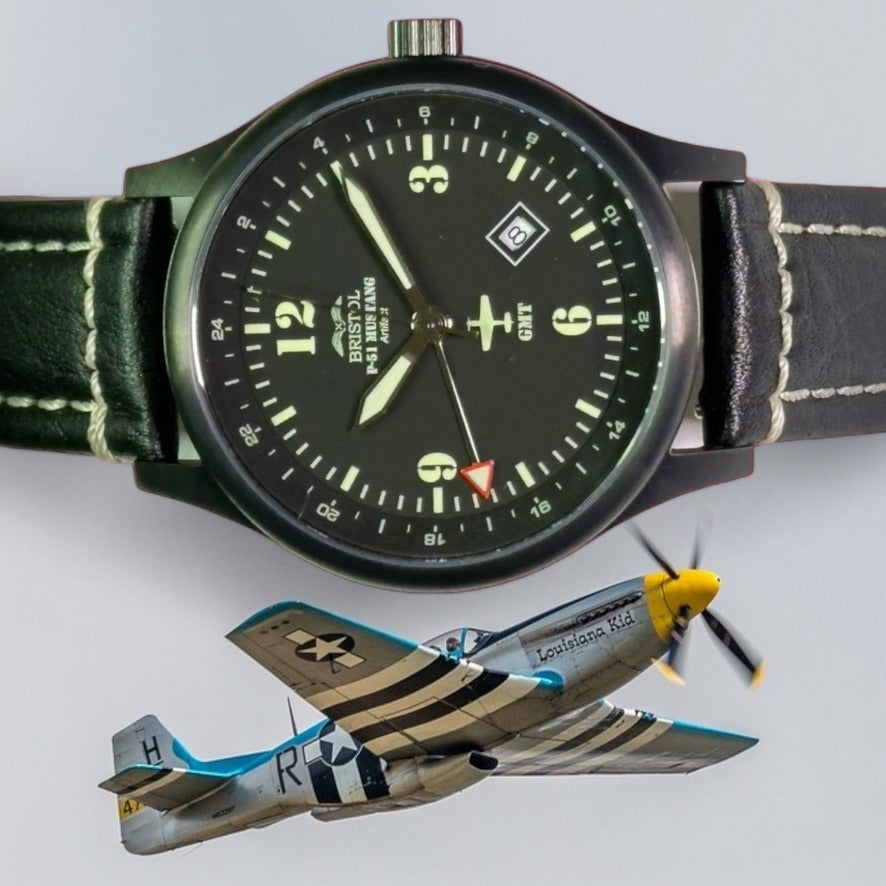 P-51 Mustang Watch – Limited Edition Aviator Wristwatch With Swiss Quartz Movement