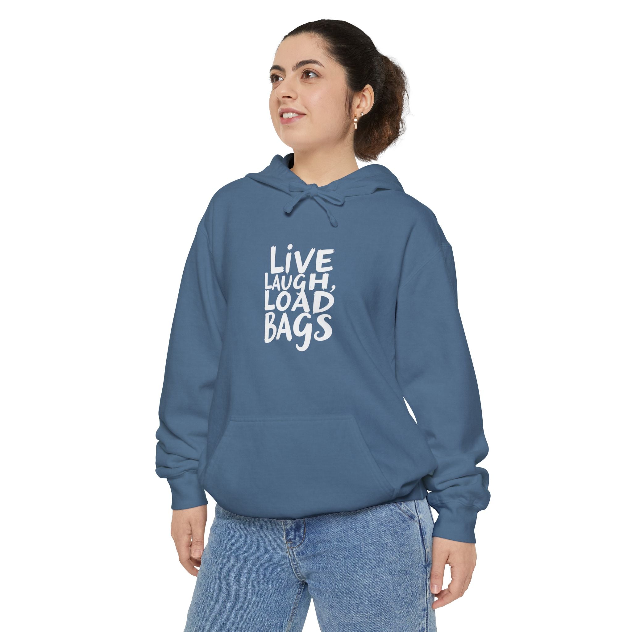 Live, Laugh, Load Bags – Tarmac Edition Hoodie (Comfort Colors®)
