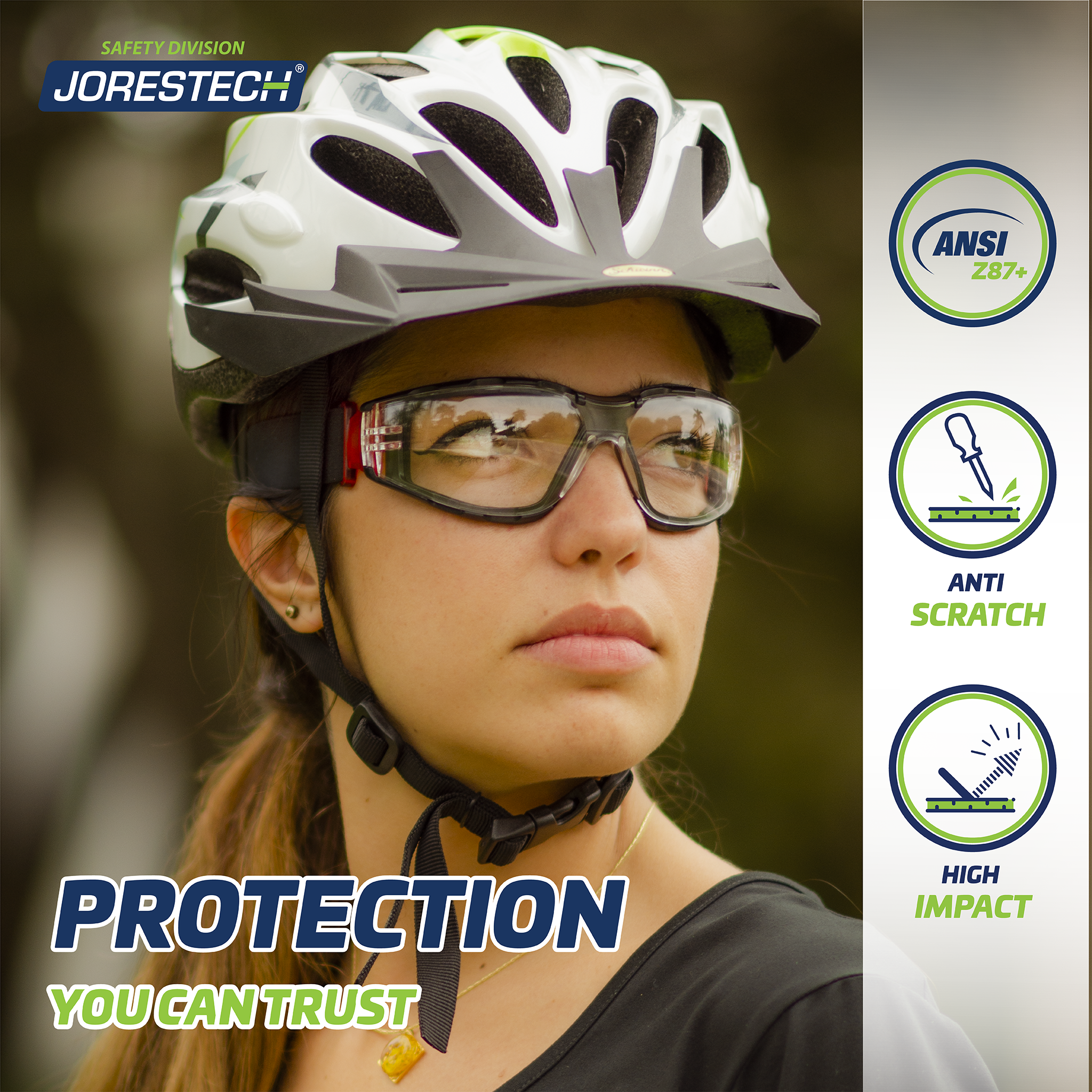 Anti-Fog Safety Glasses Convertible to Goggles with Removable Foam Seal, Temples & Headband