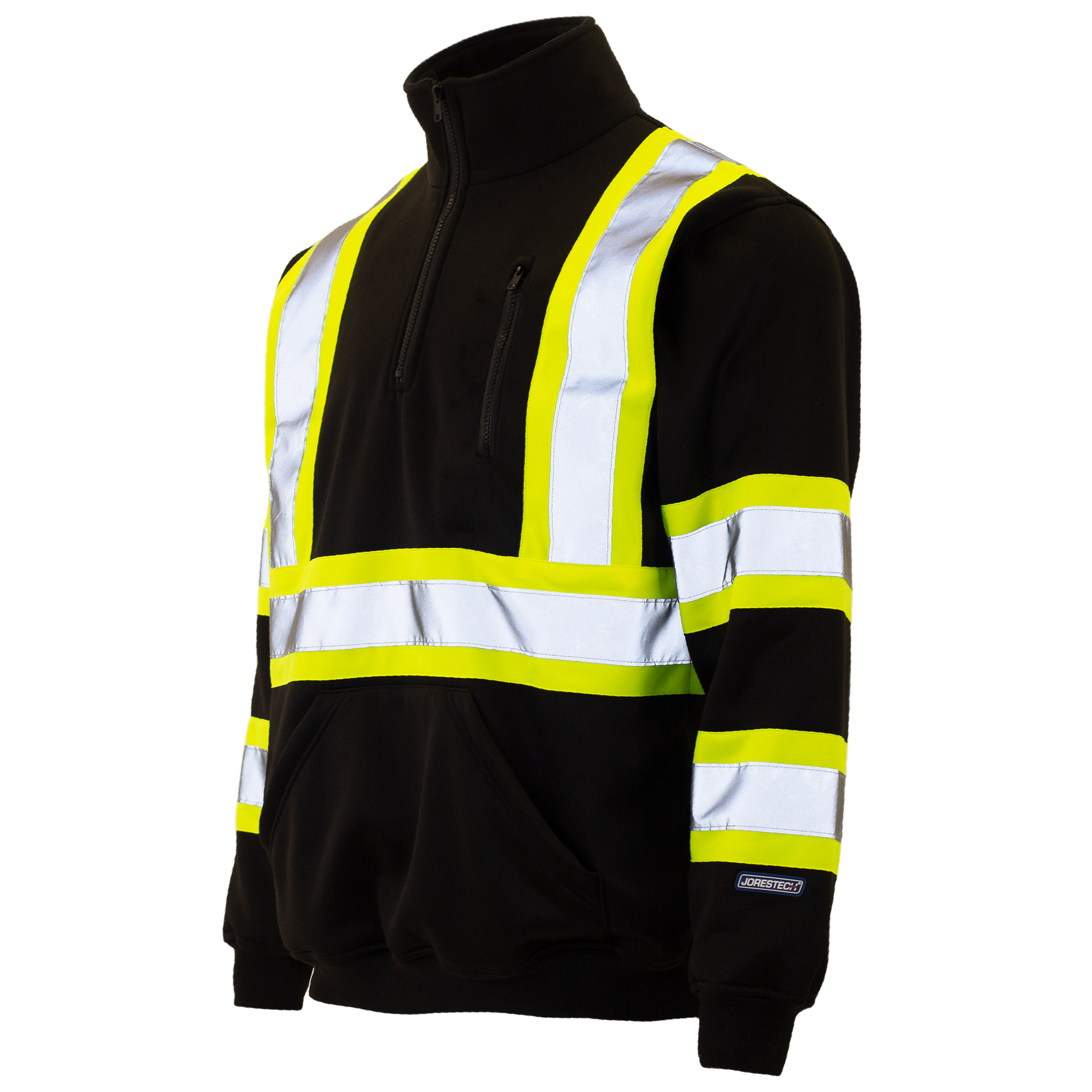 Hi-Vis Safety Sweater with Reflective Stripes
