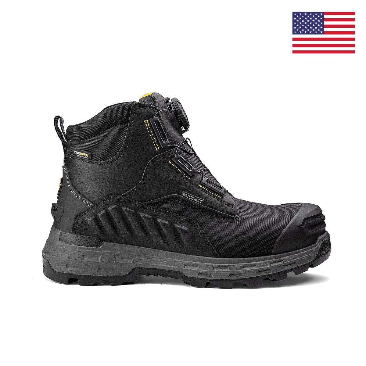 Wildwood 6” Composite Toe Turbolace™ Work Boot - Black - Made in USA (by Chinook® Footwear)