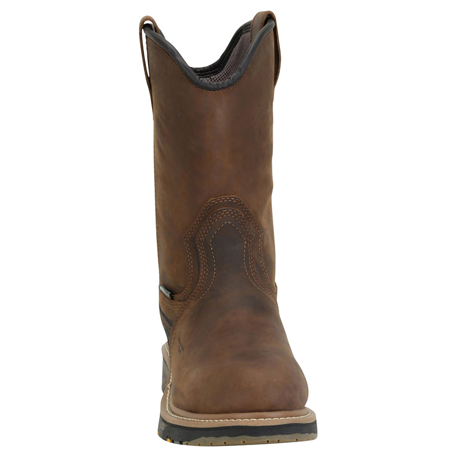 Composite Toe Work Boots 10" Wellington Pull-On Waterproof Ranch Style