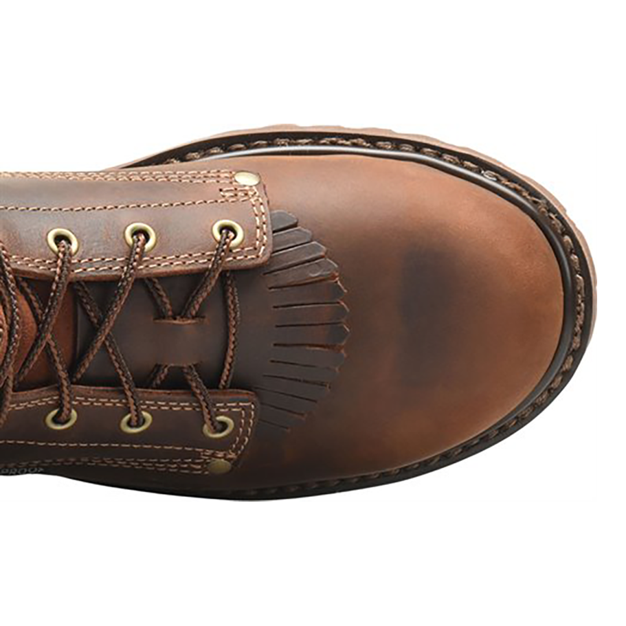 Composite Toe Boots - Waterproof Work Boots With Steel Shank & Rubber Lug Outsole