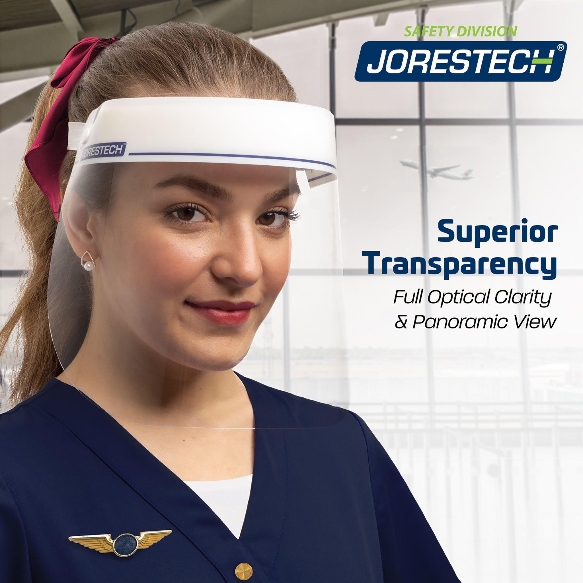 Clear Protective Face Shield with Elastic Headband