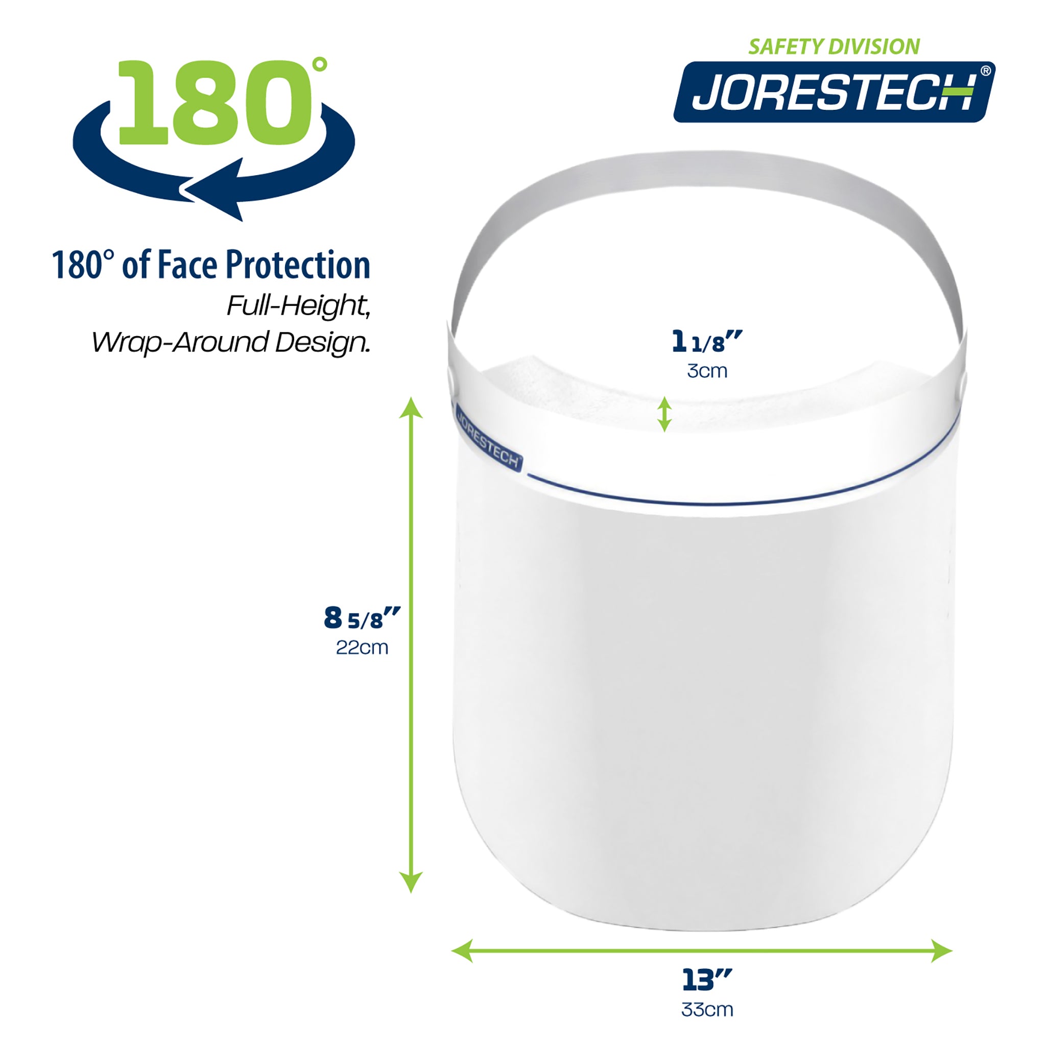 Clear Protective Face Shield with Elastic Headband