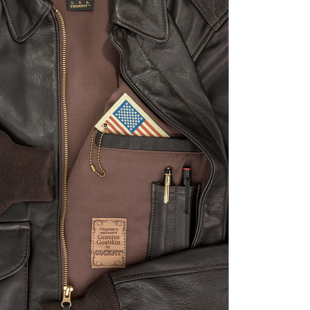 U.S.A.F. 21st. Century A-2 Jacket Z21V41 in Brown