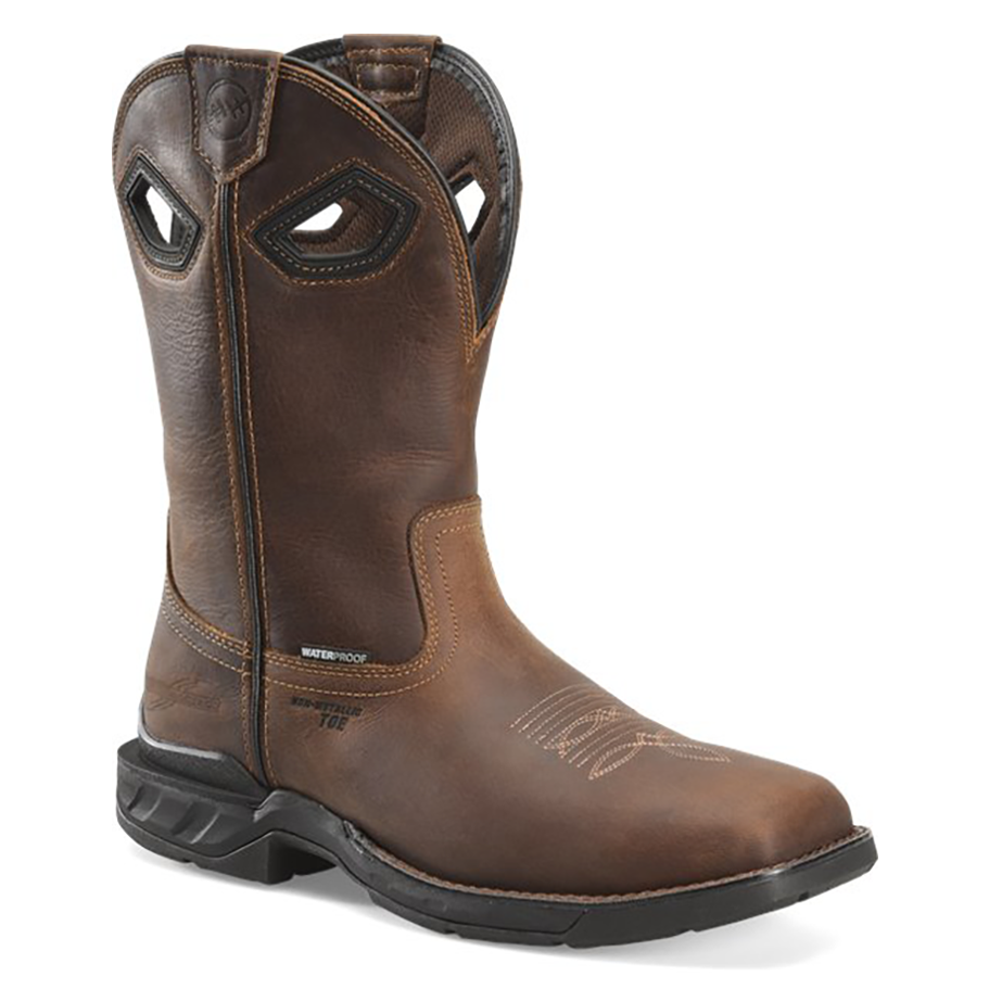 Composite Toe Work Boots – Waterproof Safety Boots With Wide Square Toe & Leather