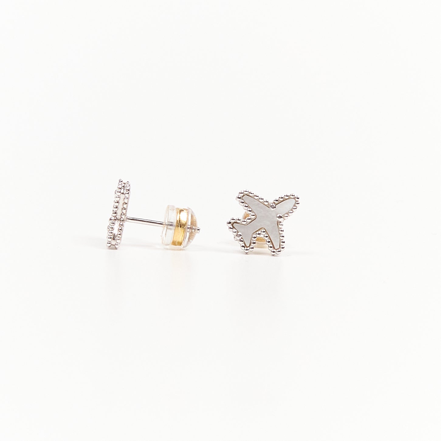 Skylight Silver Earrings by Flevel - aviation product photo 2