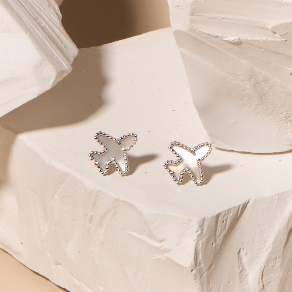 Skylight Silver Earrings by Flevel - aviation product photo 7