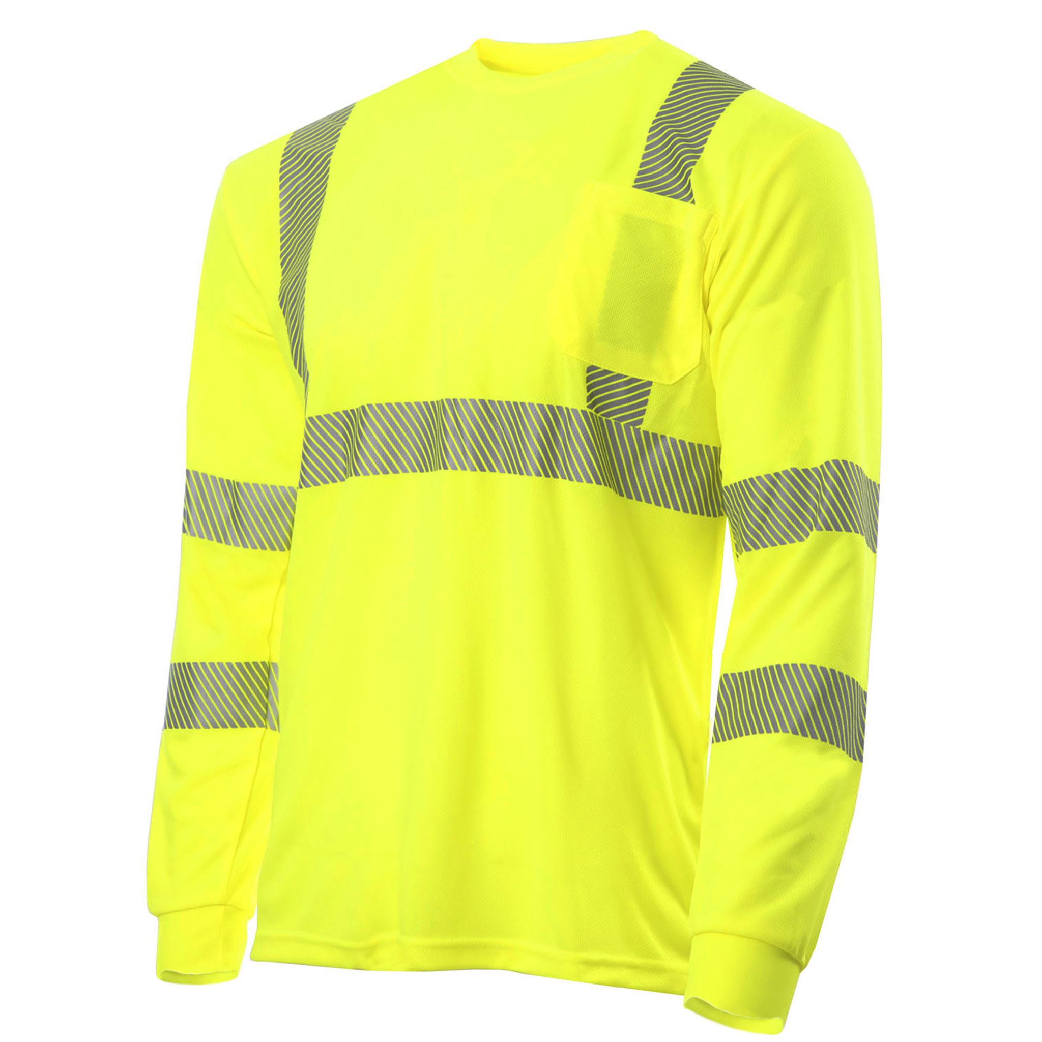Hi-Vis Heat Transfer Reflective Safety Long Sleeve Shirt