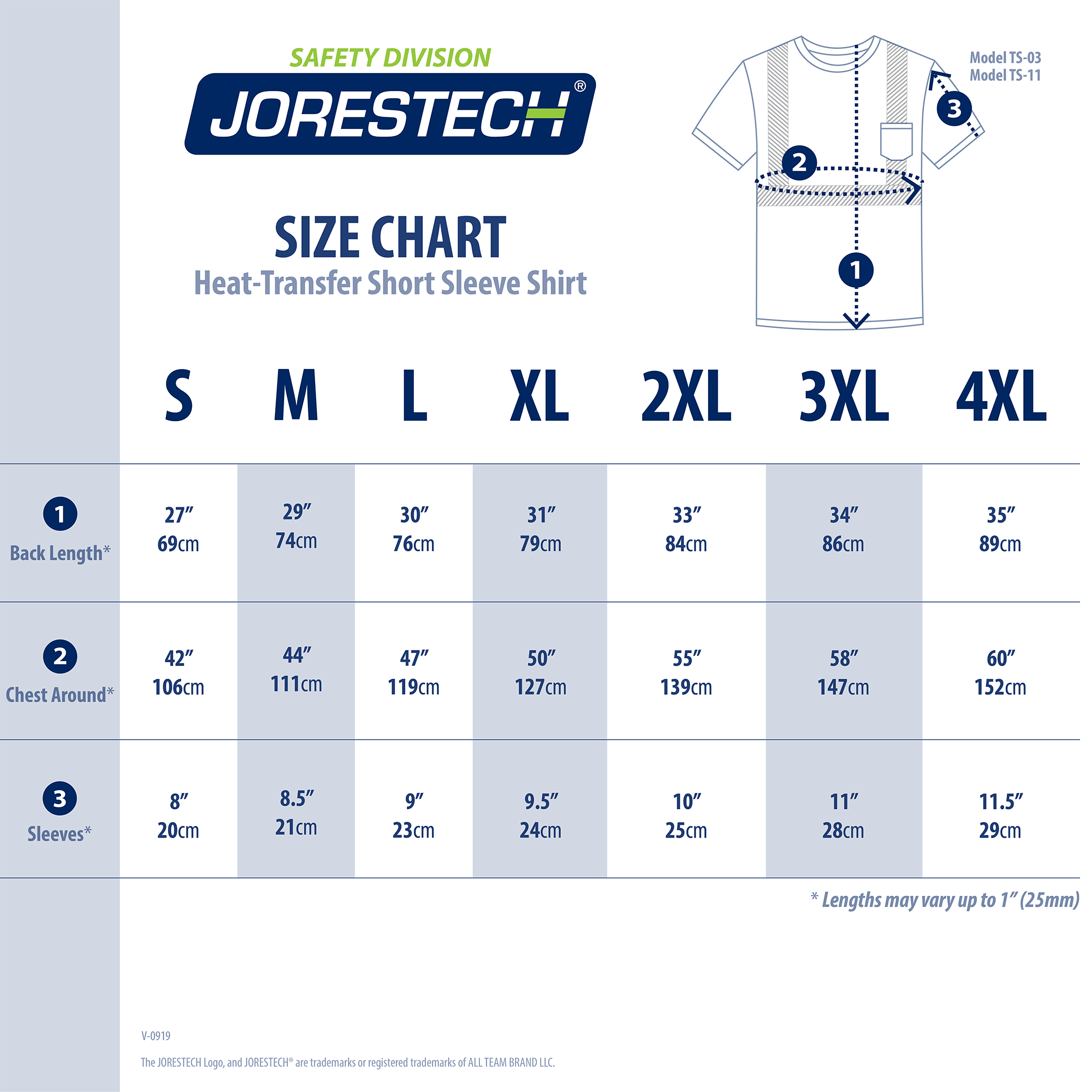 Jorestech Heat Transfer Reflective Safety Shirt with Pocket – Class 2 Compliant