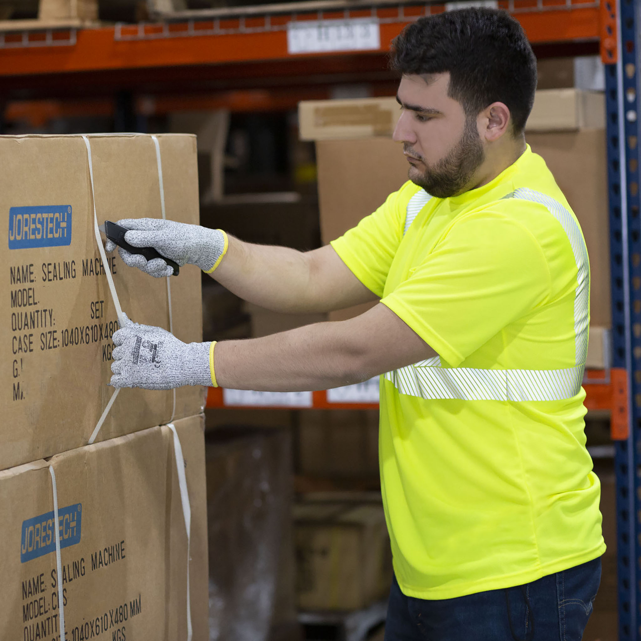 Jorestech Heat Transfer Reflective Safety Shirt with Pocket – Class 2 Compliant