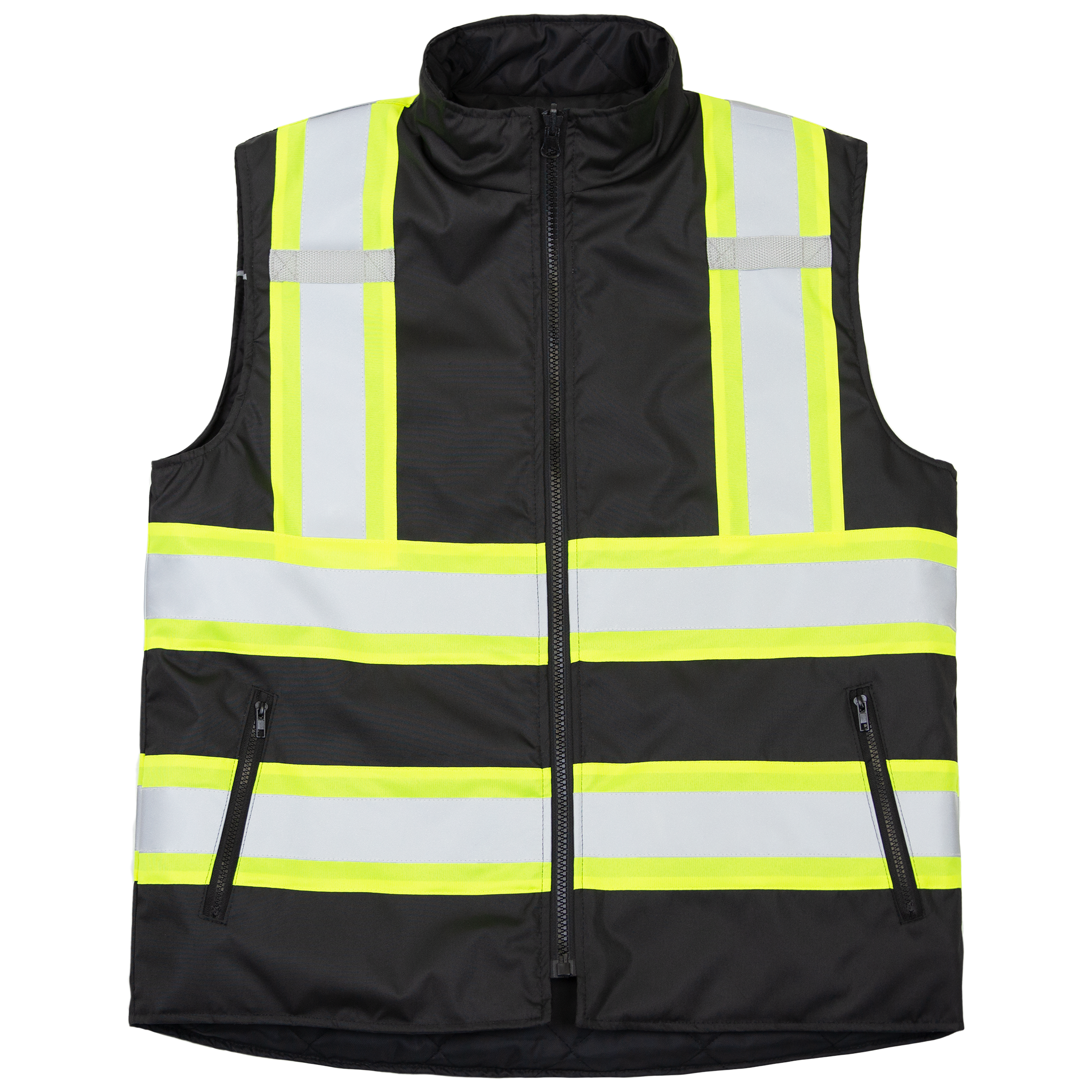 Hi-Vis X-Back Reversible Insulated Safety Vest with Reflective Strips
