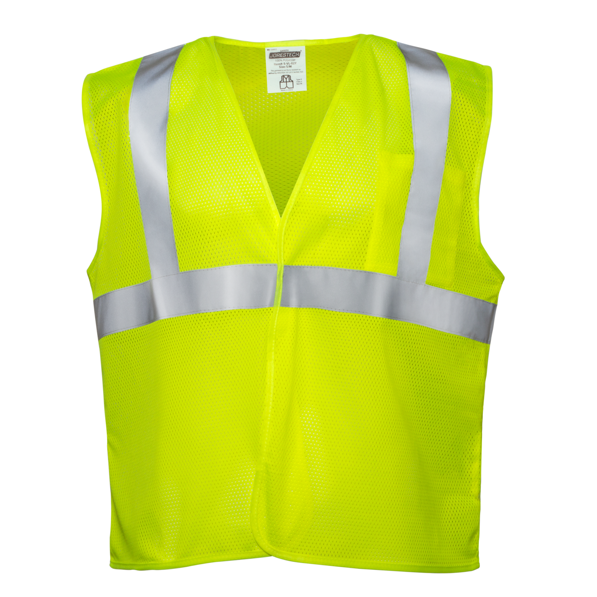 Hi-Vis Mesh Safety Vest with 2” Reflective Strips and Pocket