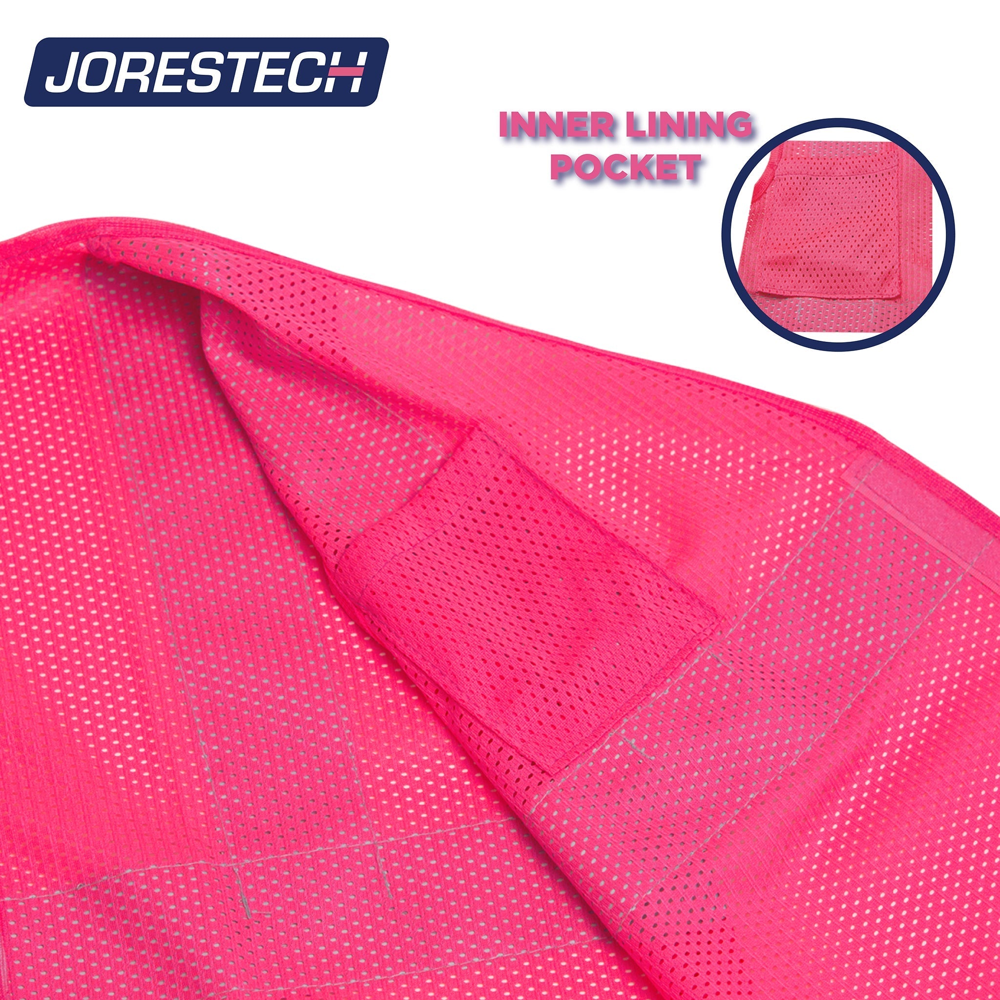Hi-Vis Mesh Safety Vest with 2” Reflective Strips and Pocket