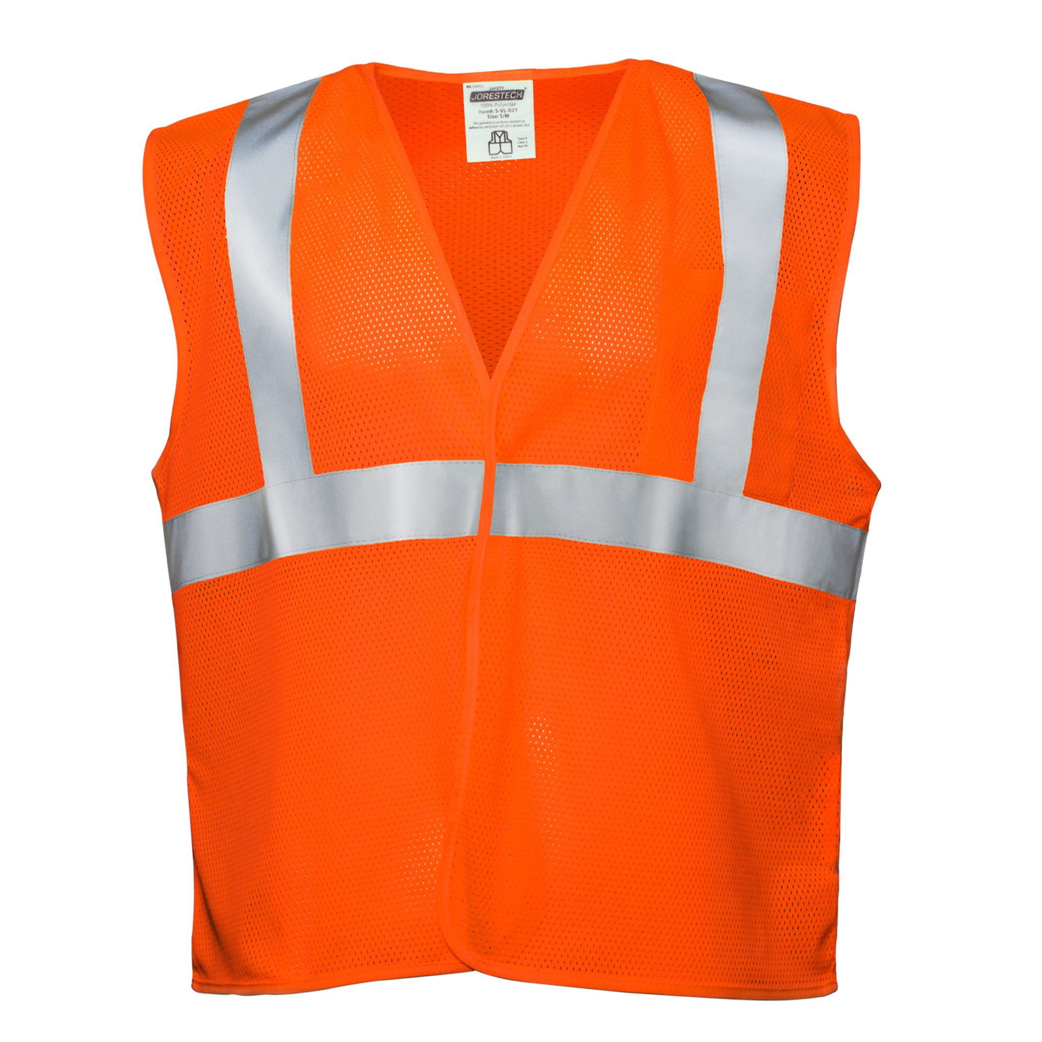 Hi-Vis Mesh Safety Vest with 2” Reflective Strips and Pocket