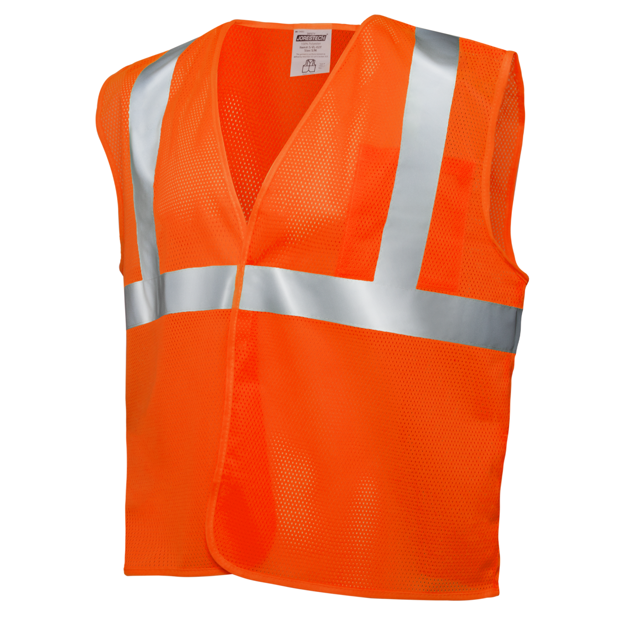 Hi-Vis Mesh Safety Vest with 2” Reflective Strips and Pocket