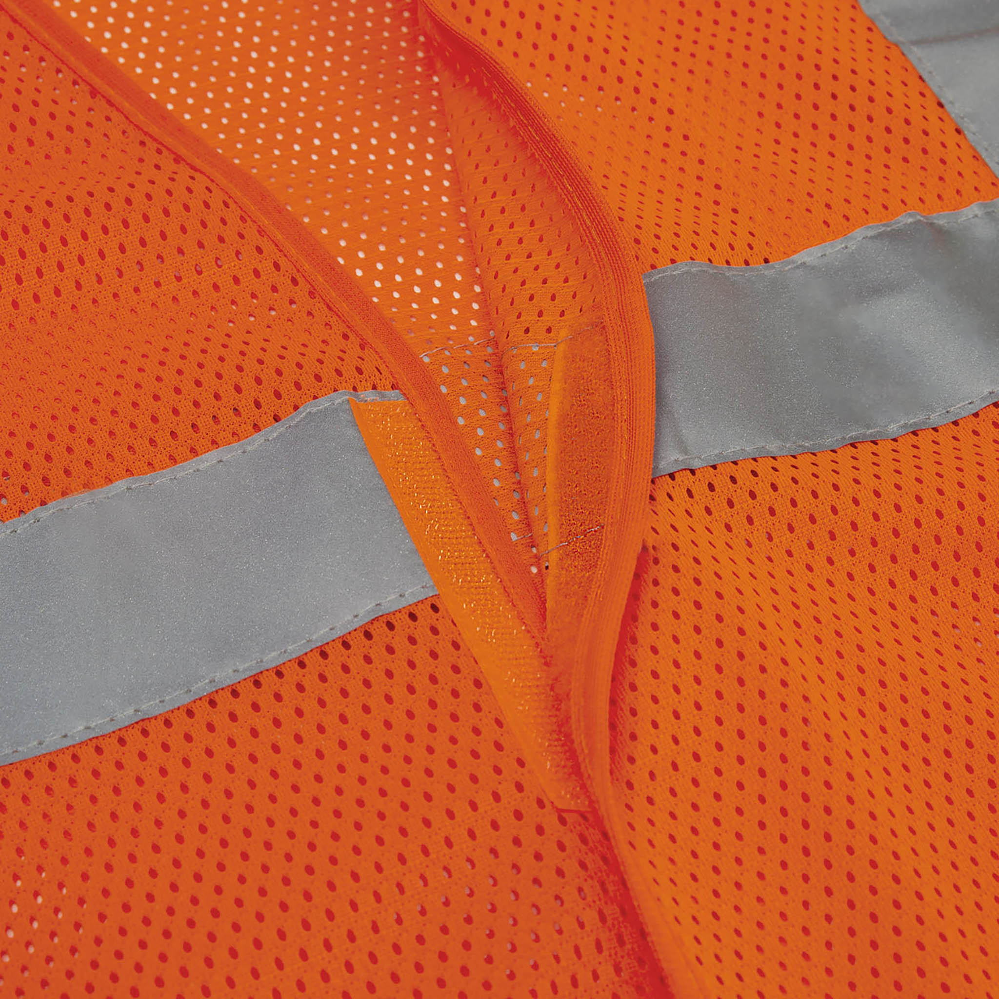 Hi-Vis Mesh Safety Vest with 2” Reflective Strips and Pocket