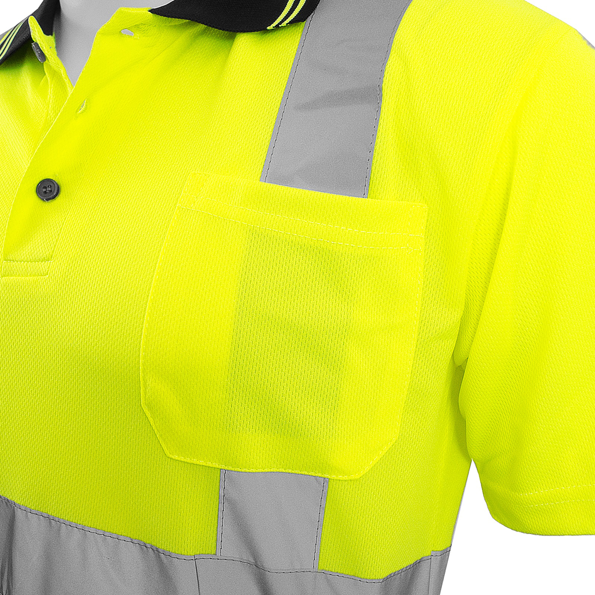 Hi-Vis Reflective Dirt-Concealing Safety Polo Shirt