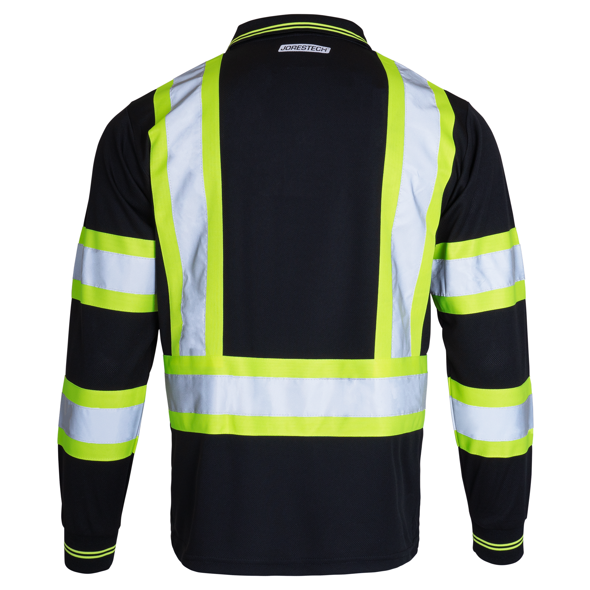 High Vis Reflective Safety Long Sleeve Polo Shirt