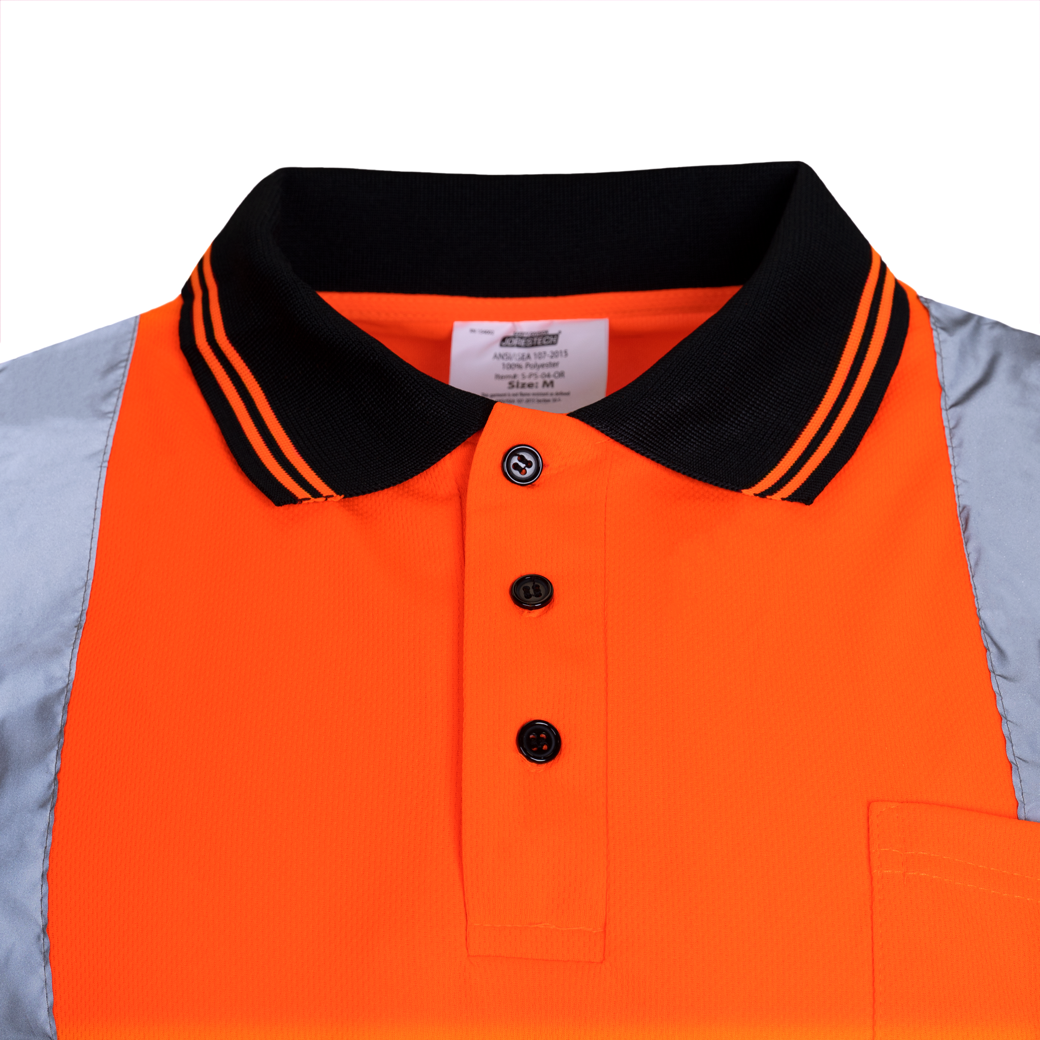 High Vis Reflective Safety Long Sleeve Polo Shirt