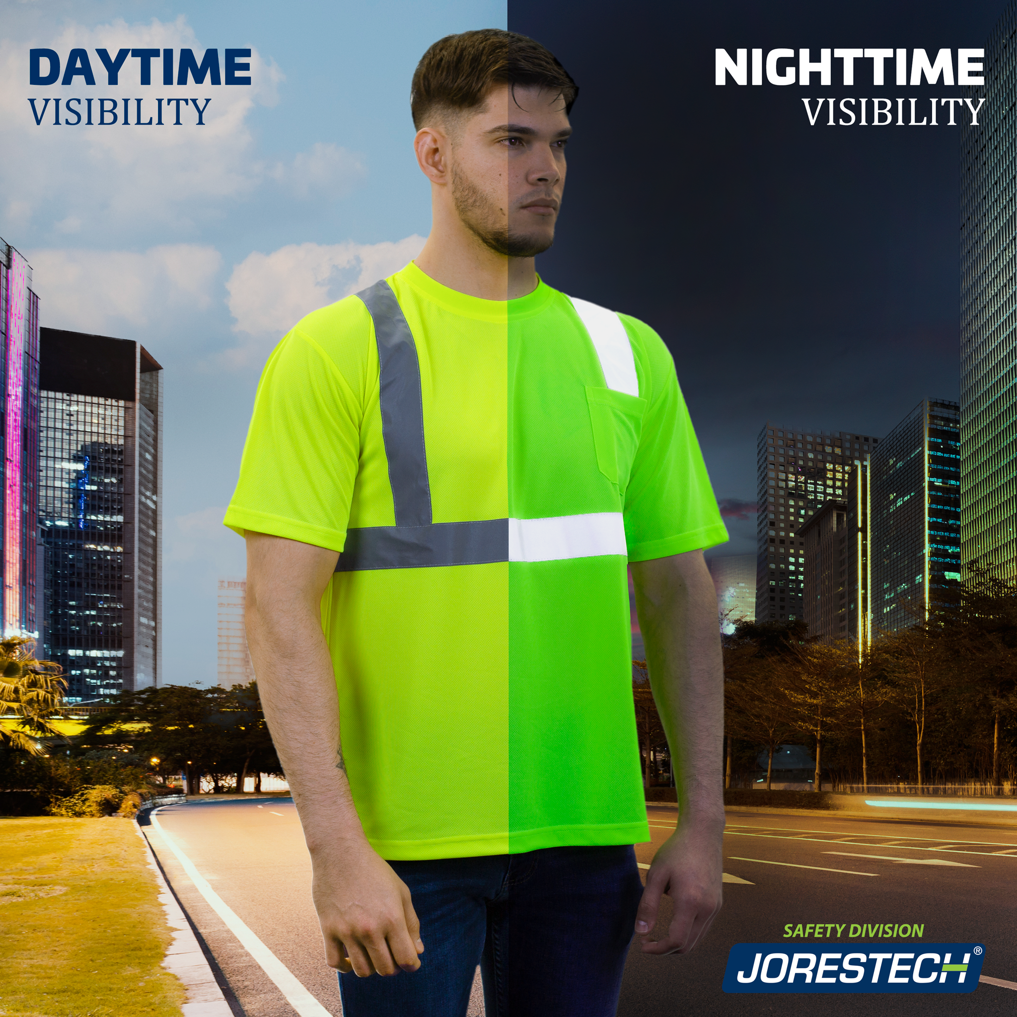 Jorestech Hi Vis Tees - Class 2 High Visibility Pocket Shirts
