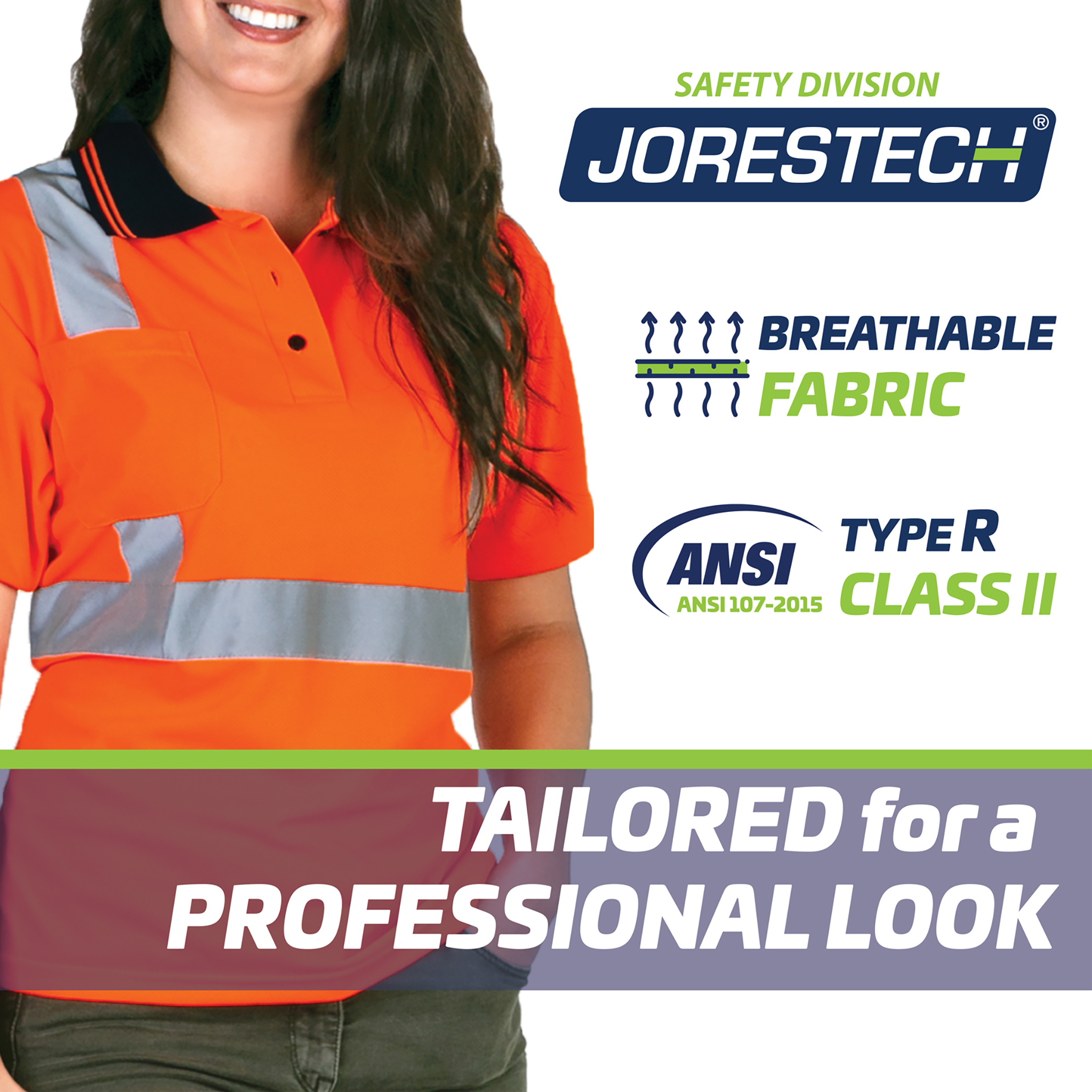 Hi-Vis Reflective Safety Polo Shirt
