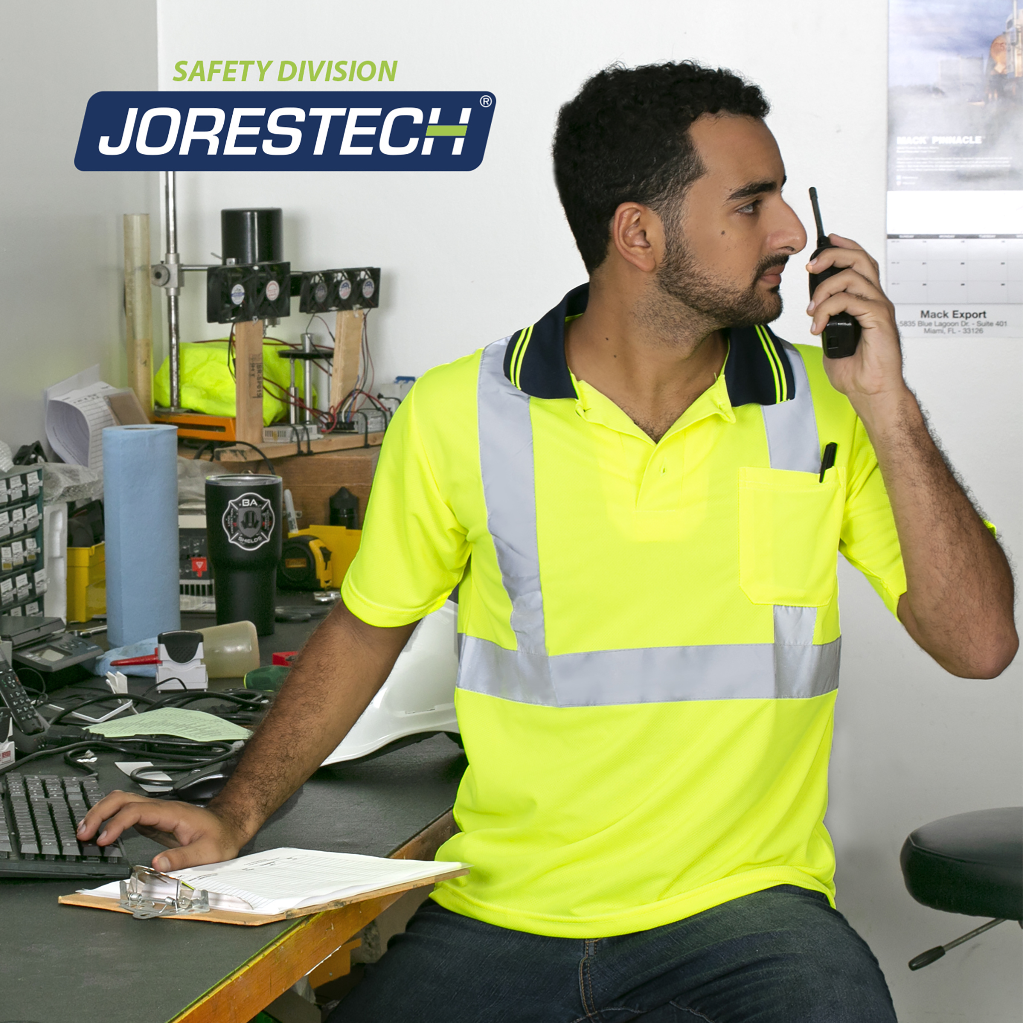 Hi-Vis Reflective Safety Polo Shirt