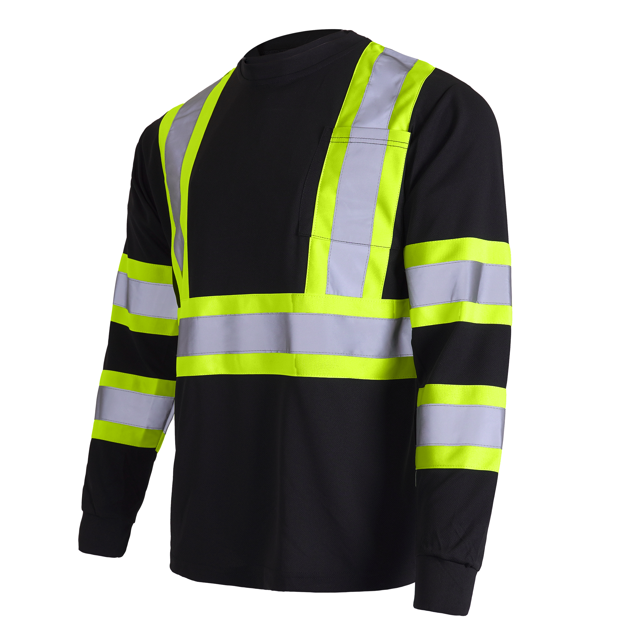 Hi-Vis Reflective Two-Tone Long Sleeve Safety Shirt