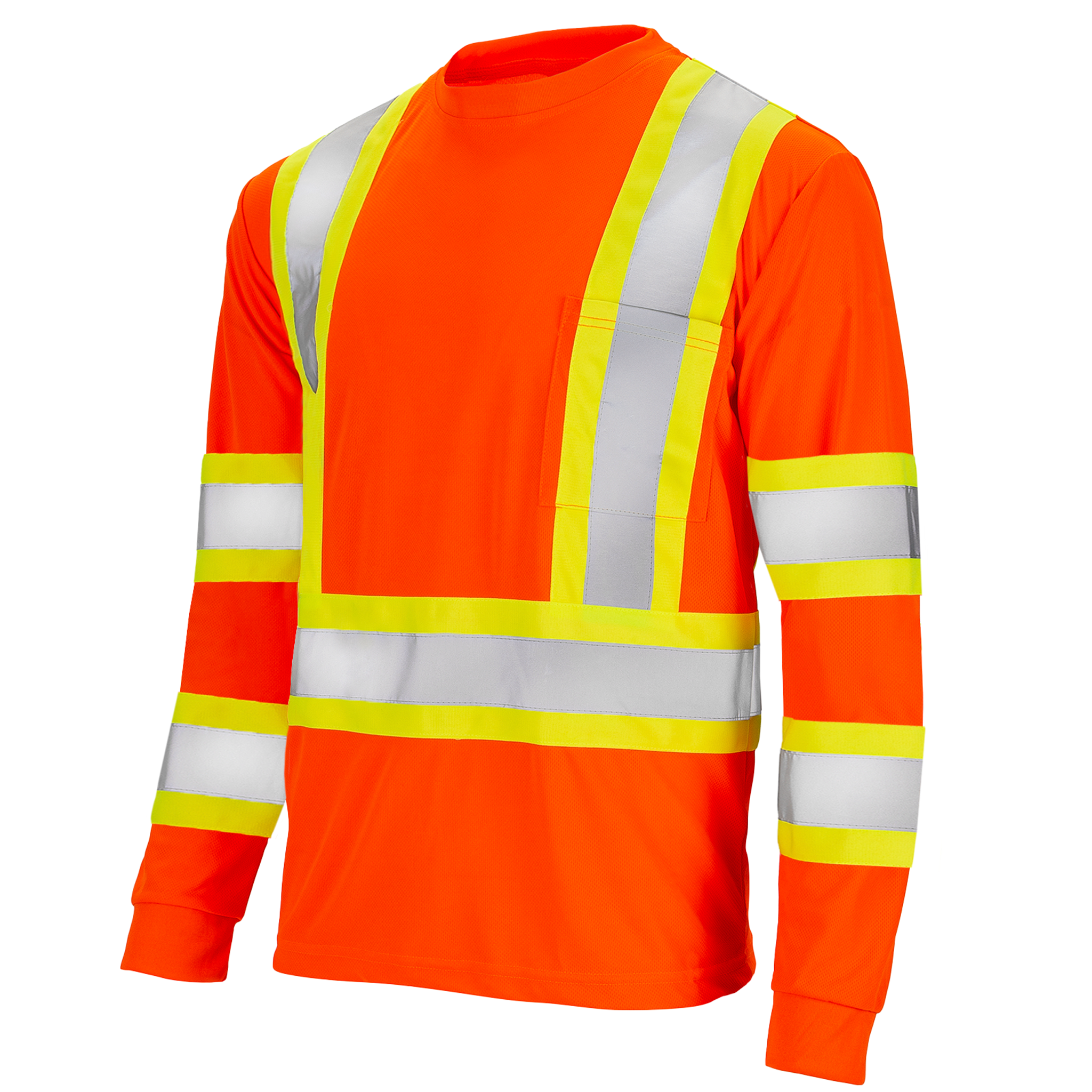 Hi-Vis Reflective Two-Tone Long Sleeve Safety Shirt