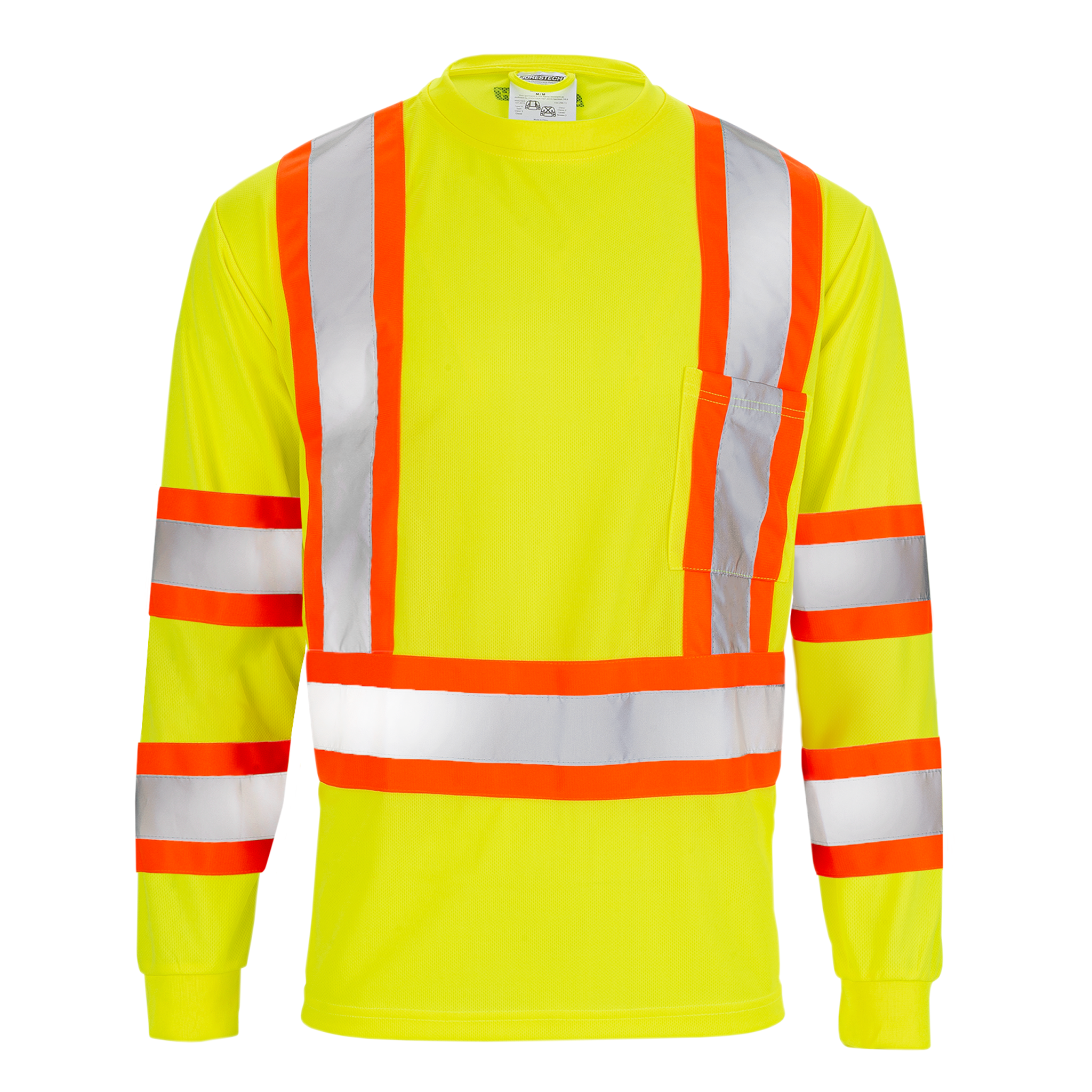 Hi-Vis Reflective Two-Tone Long Sleeve Safety Shirt
