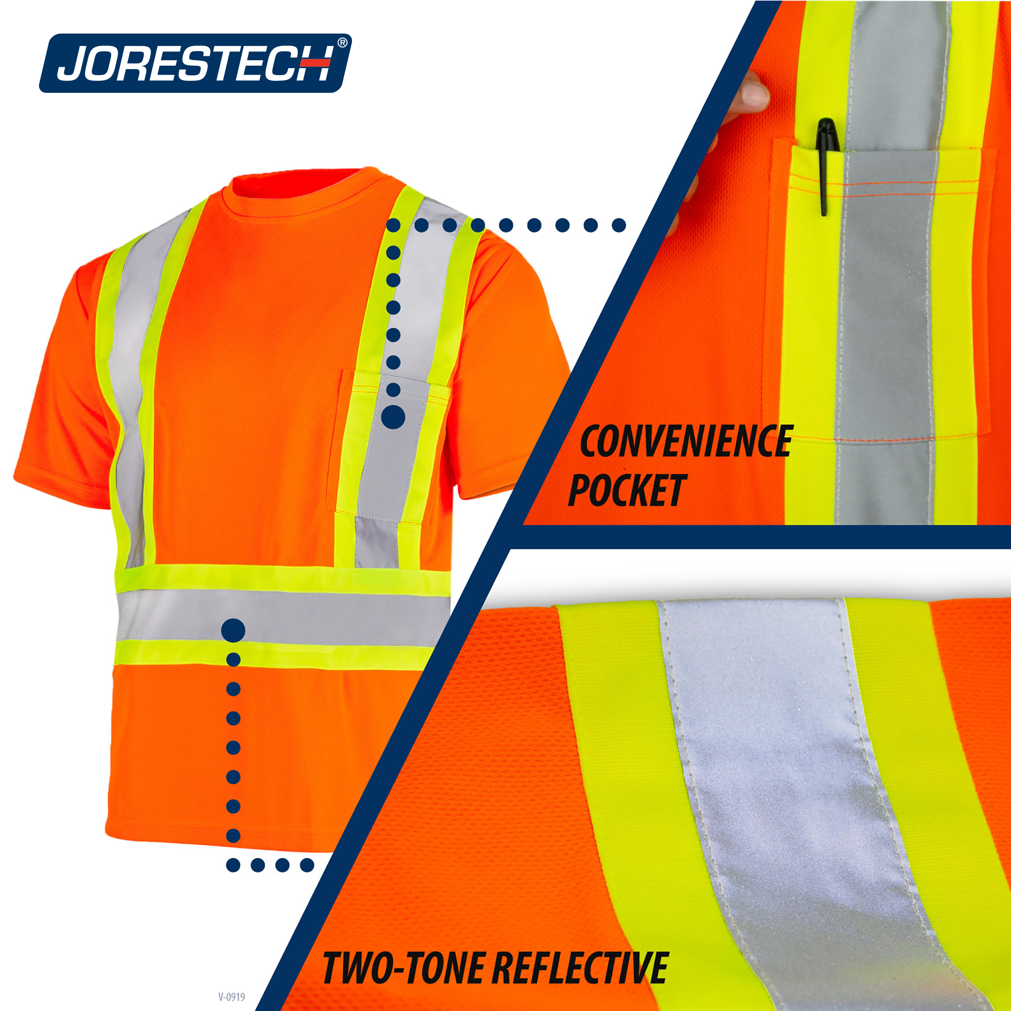 Hi-Vis Reflective Two-Tone Safety Shirt