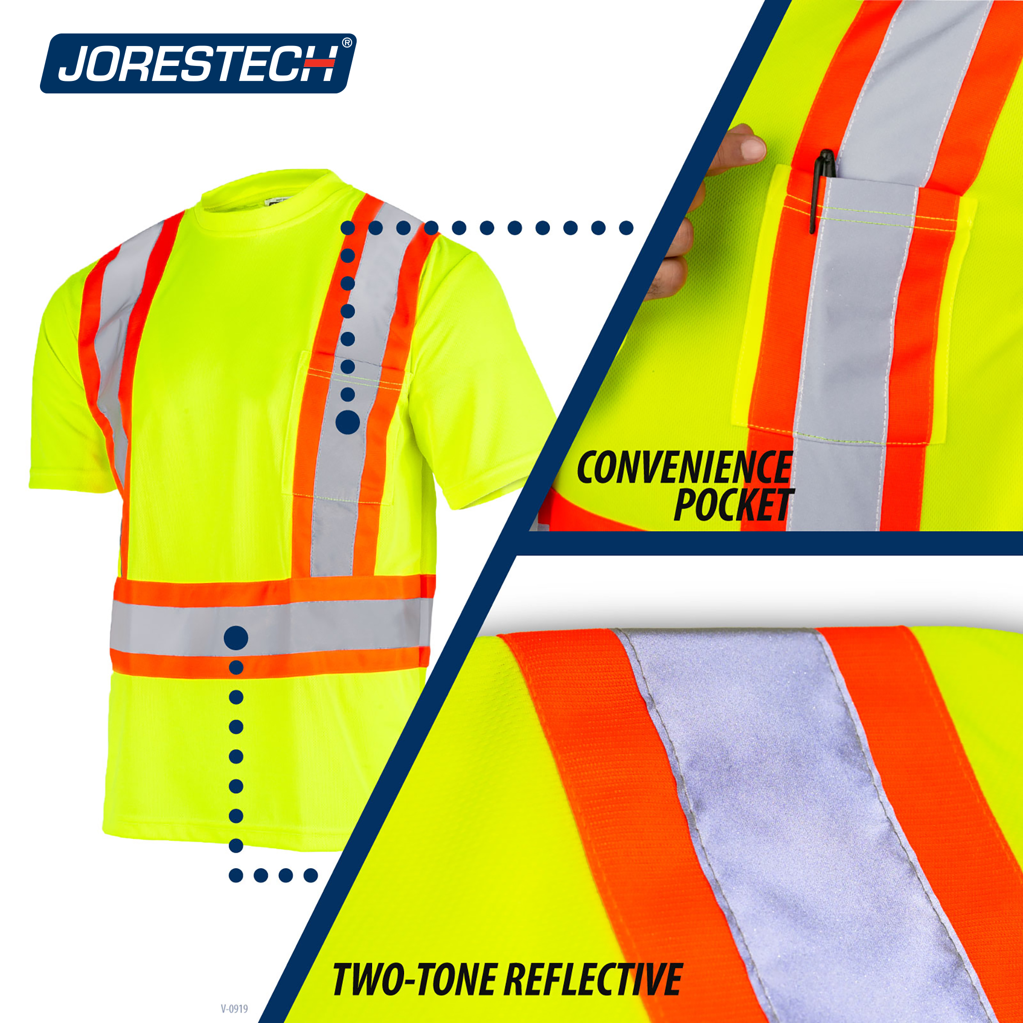 Hi-Vis Reflective Two-Tone Safety Shirt