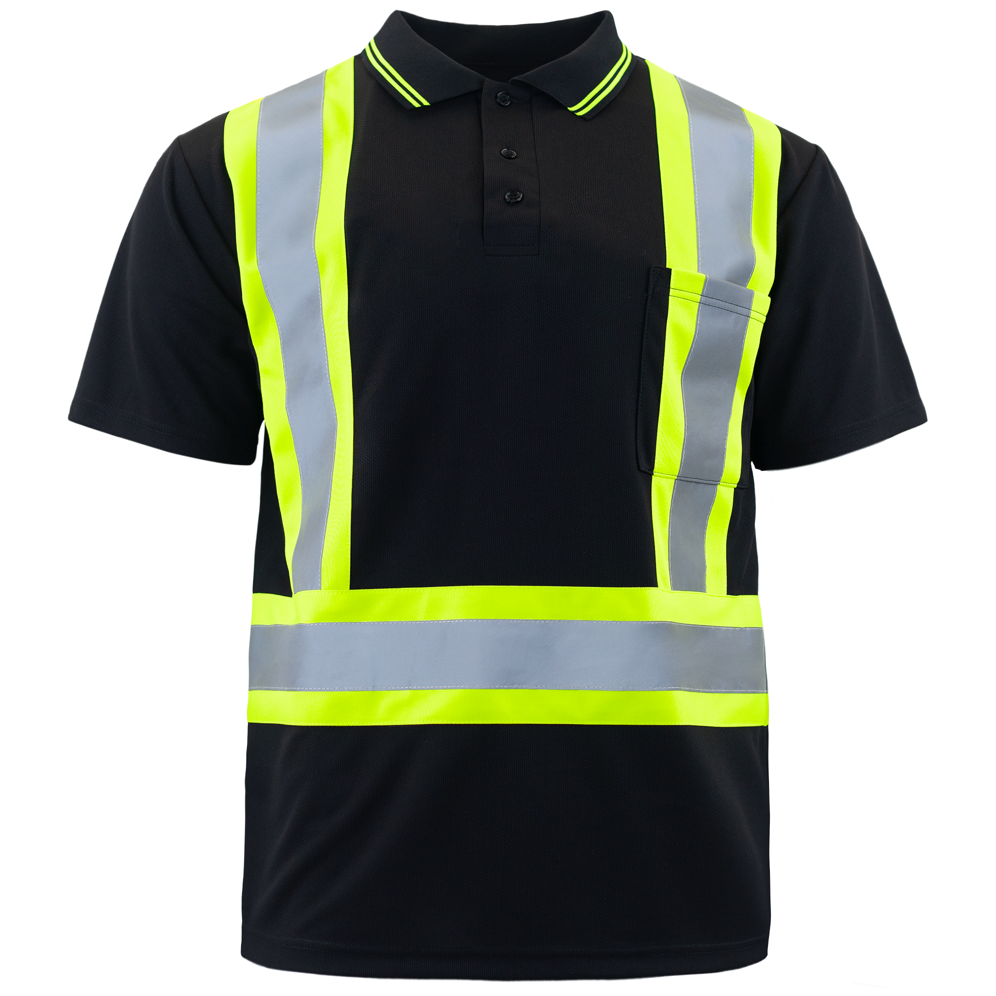 Hi-Vis Reflective Two-Tone Safety Polo Shirt