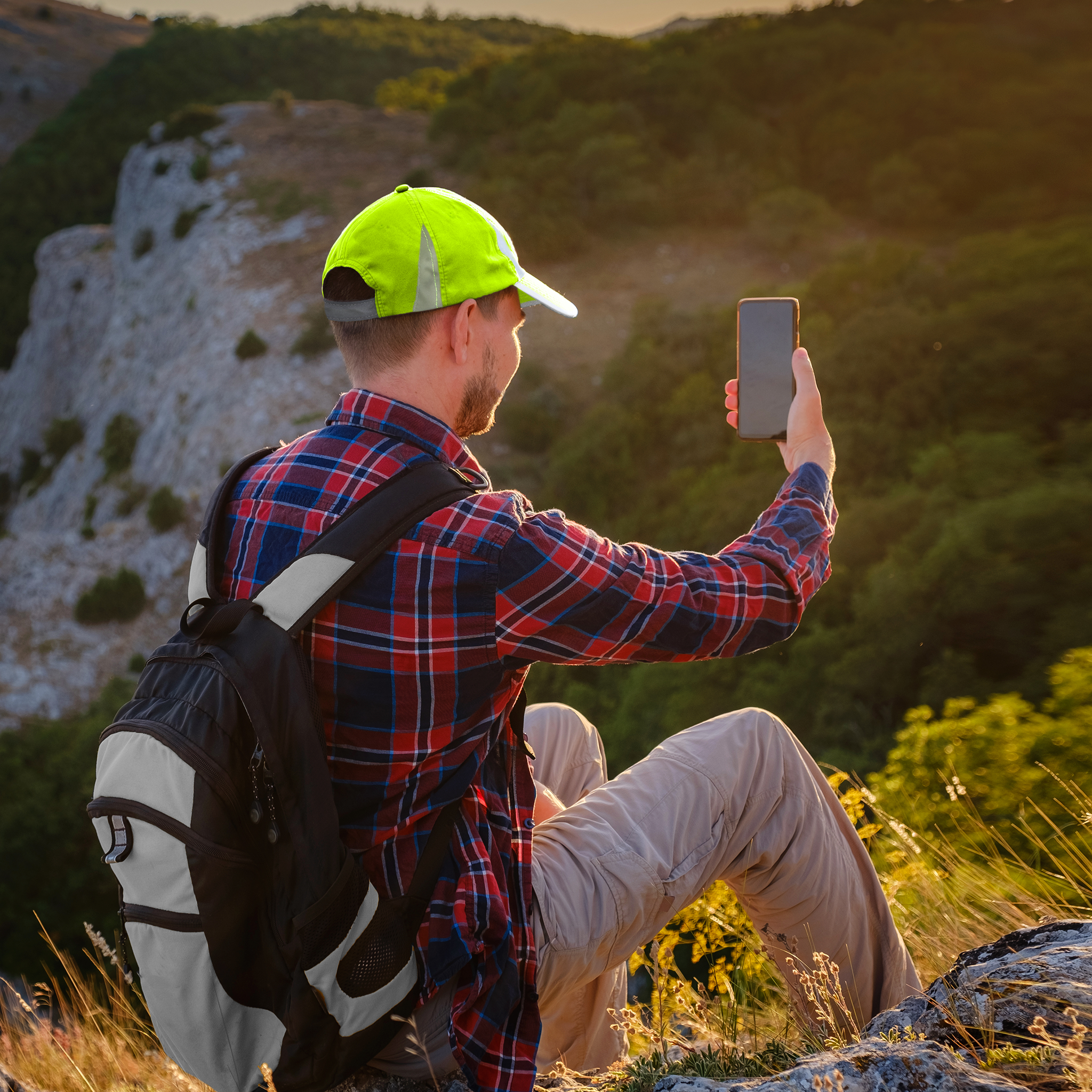 Hi-Vis Safety Cap with Reflective Stripes