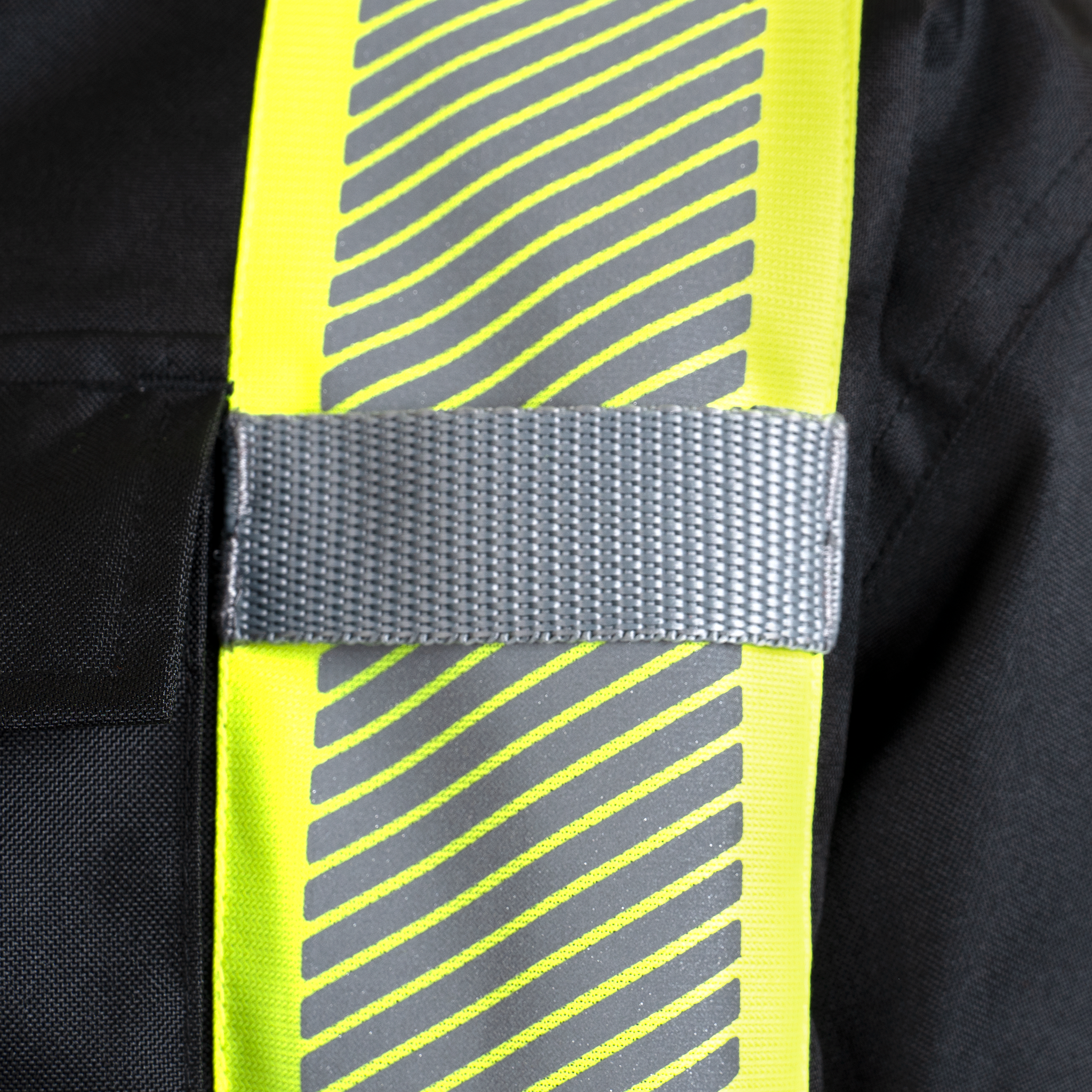 Hi-Vis Safety Jacket with Heat-Transfer Reflective Tapes and Removable Hood