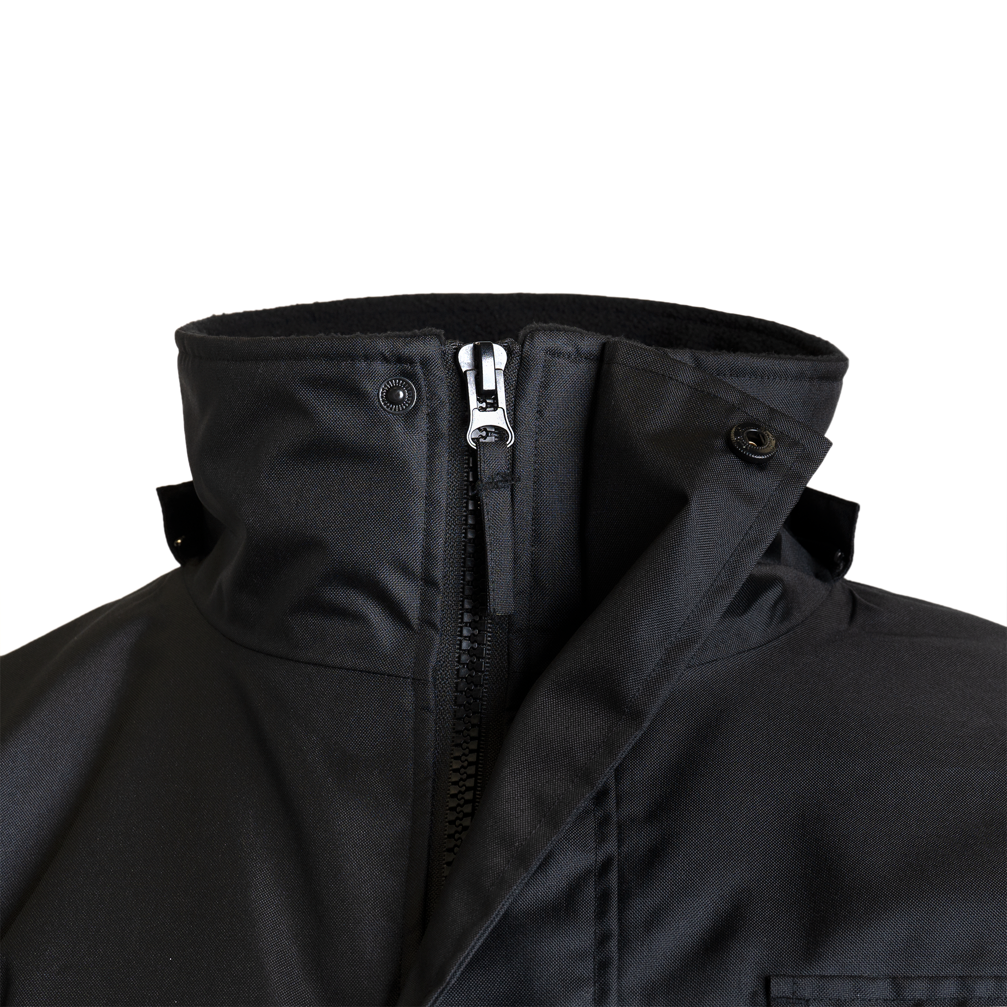 Hi-Vis Safety Jacket with Heat-Transfer Reflective Tapes and Removable Hood